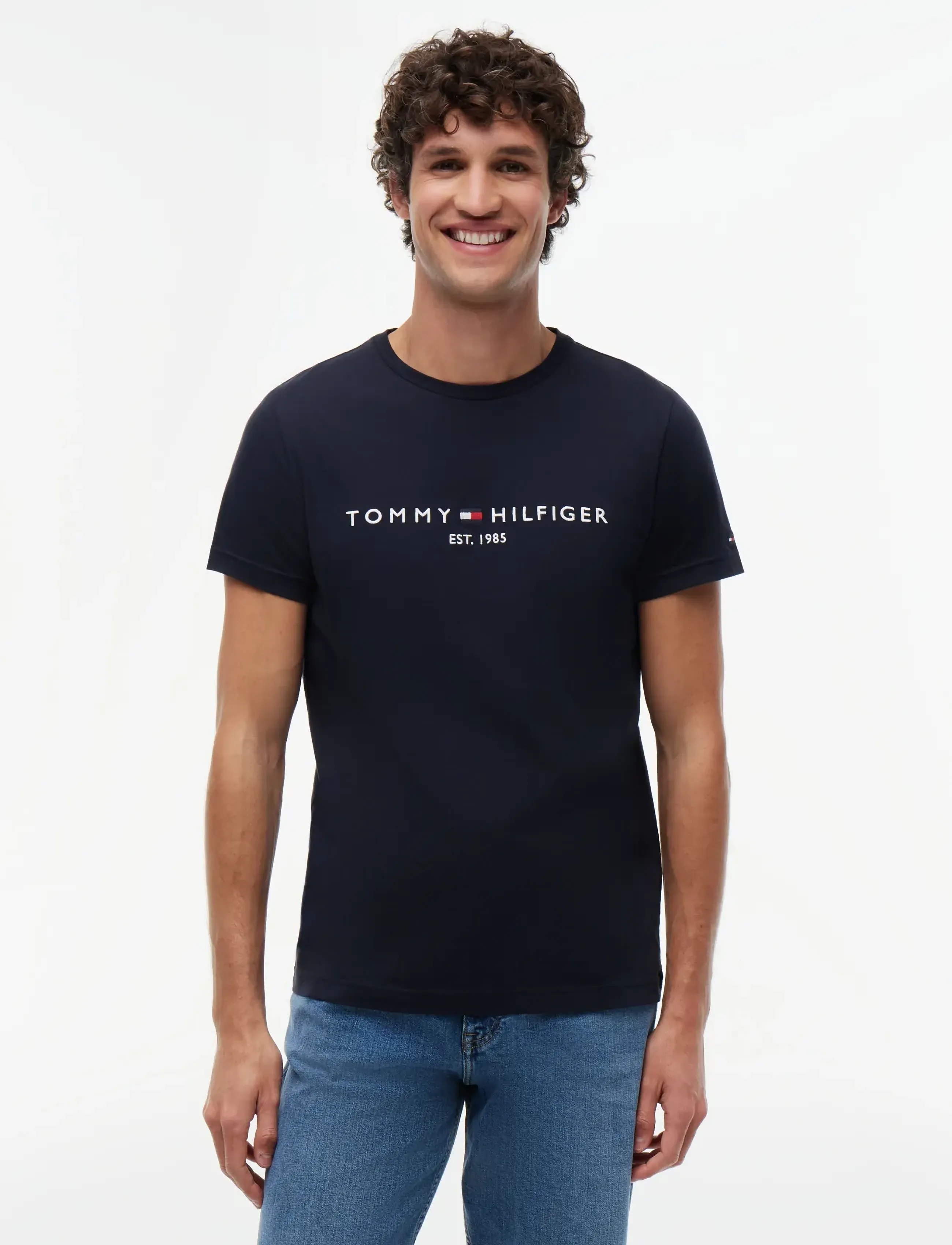 Tommy Hilfiger CORE TOMMY LOGO TEE - T-Shirts - SKY CAPTAIN / navy