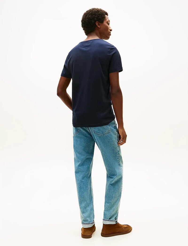 Tommy Hilfiger - CORE TOMMY LOGO TEE - kortärmade t-shirts - sky captain - 3