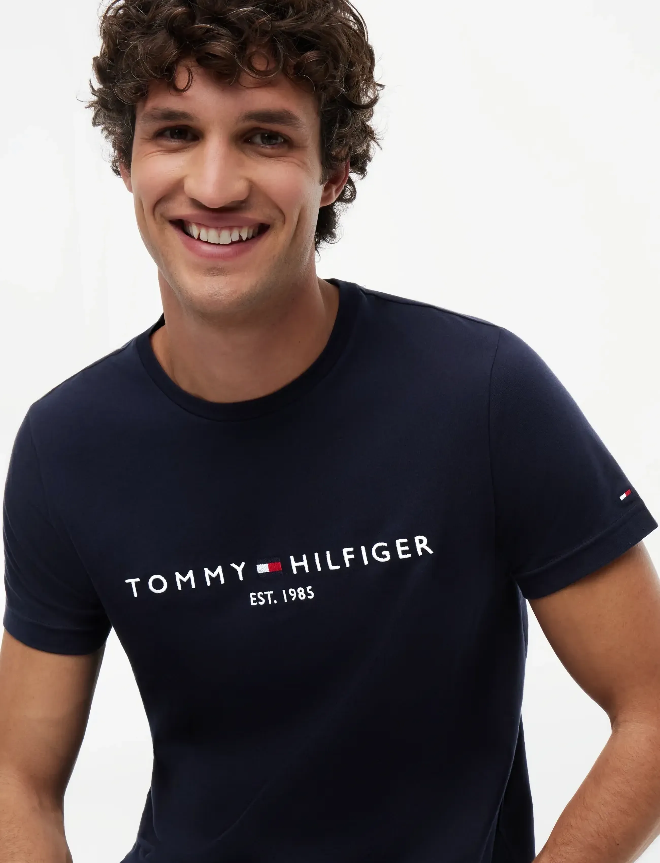 Tommy Hilfiger - CORE TOMMY LOGO TEE - kurzärmelig - sky captain - 4