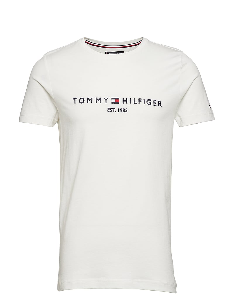 Tommy Hilfiger - CORE TOMMY LOGO TEE - kortärmade t-shirts - snow white - 1
