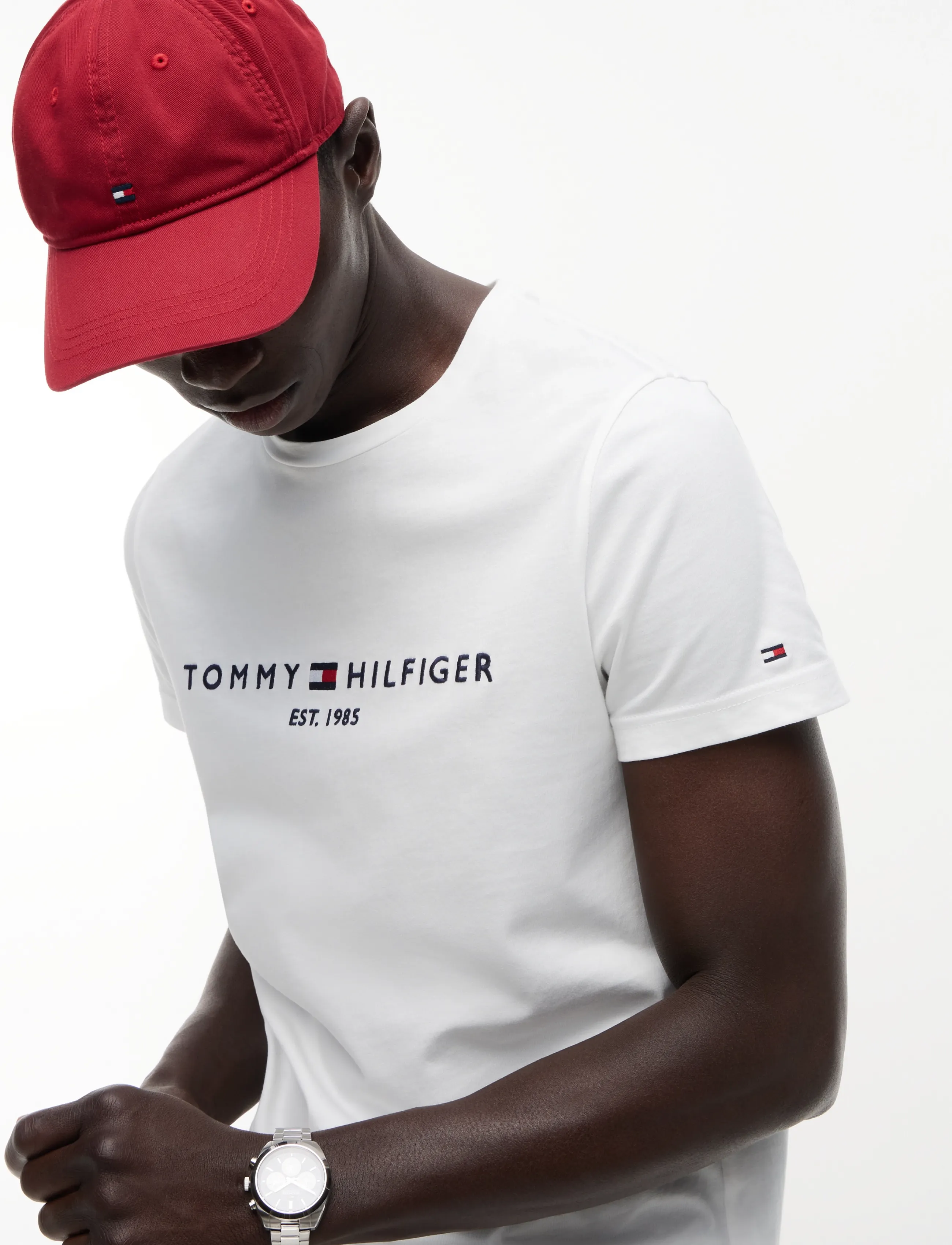 Tommy Hilfiger - CORE TOMMY LOGO TEE - efterårstøj - snow white - 4