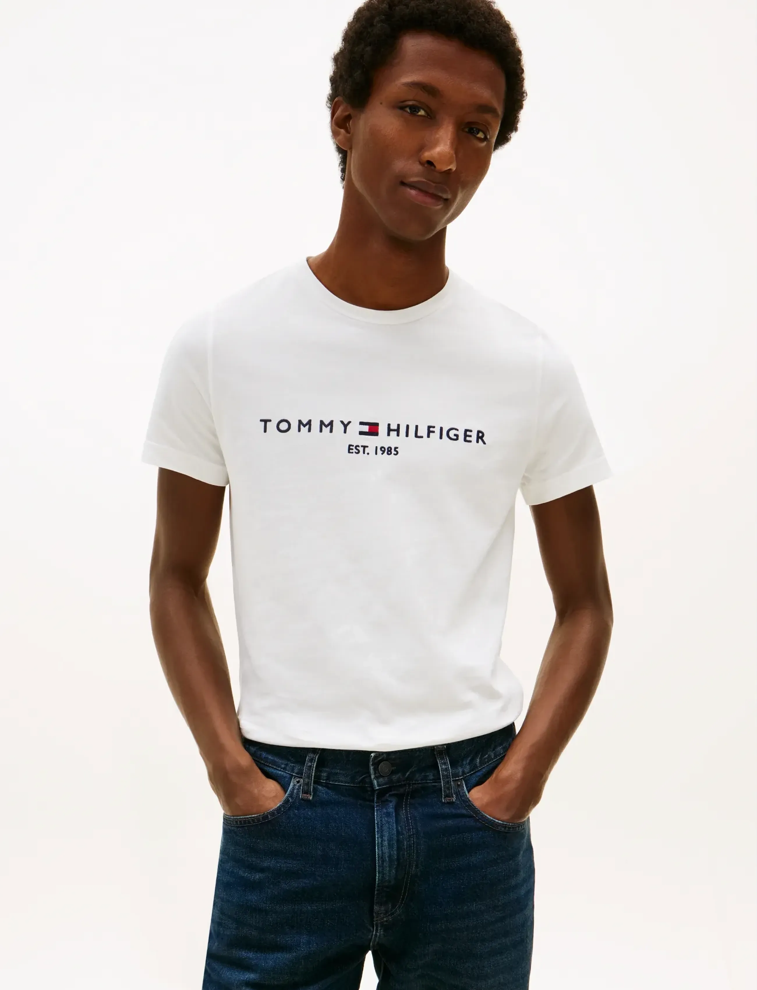 Tommy Hilfiger - CORE TOMMY LOGO TEE - t-shirts - snow white - 5