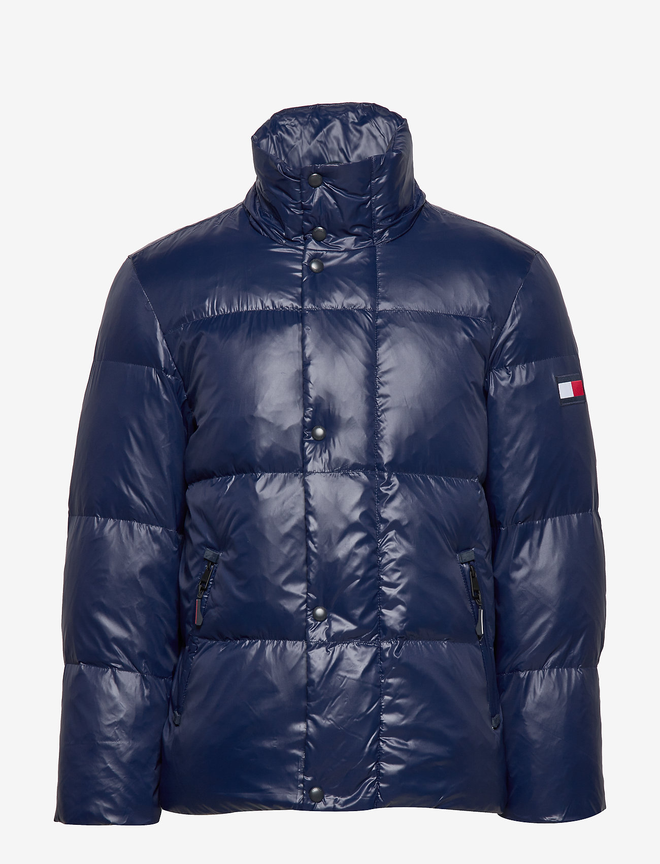 Tommy Hilfiger - SHINY HOODED BOMBER - maritime blue - 2