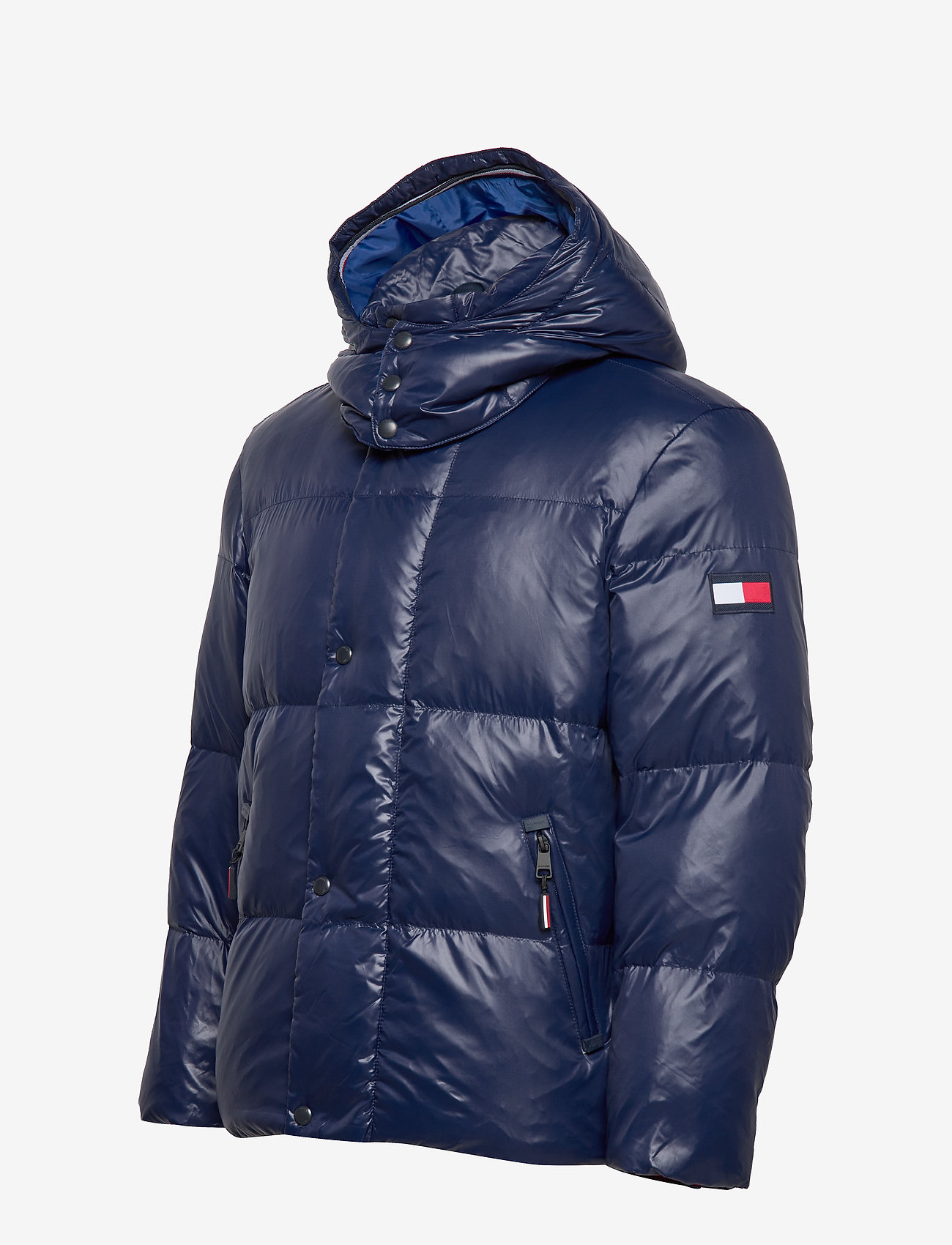 Tommy Hilfiger - SHINY HOODED BOMBER - maritime blue - 5
