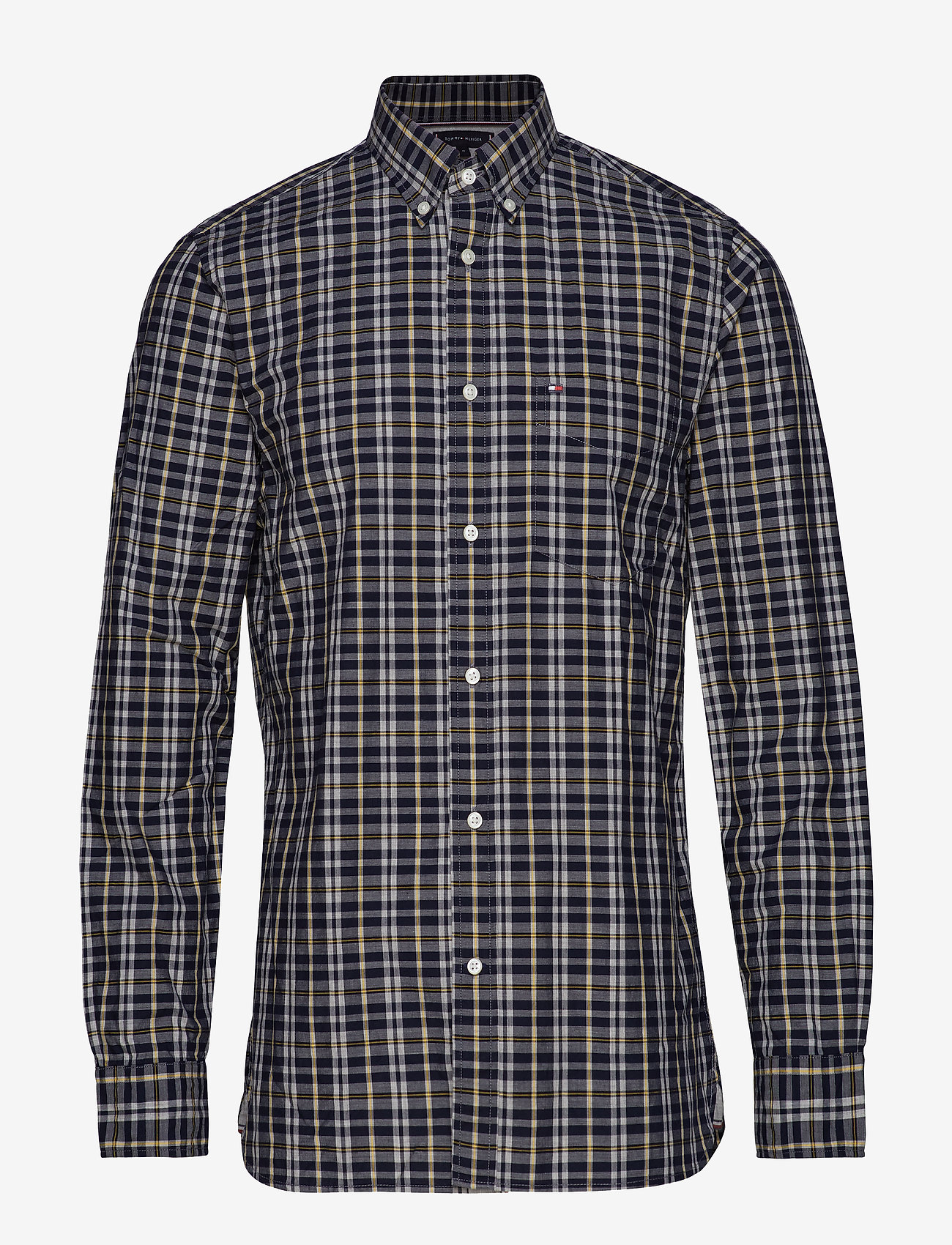 Tommy Hilfiger - HEATHER MULTI WINDOWPANE SHIRT - navy blazer / spectra yellow / - 0