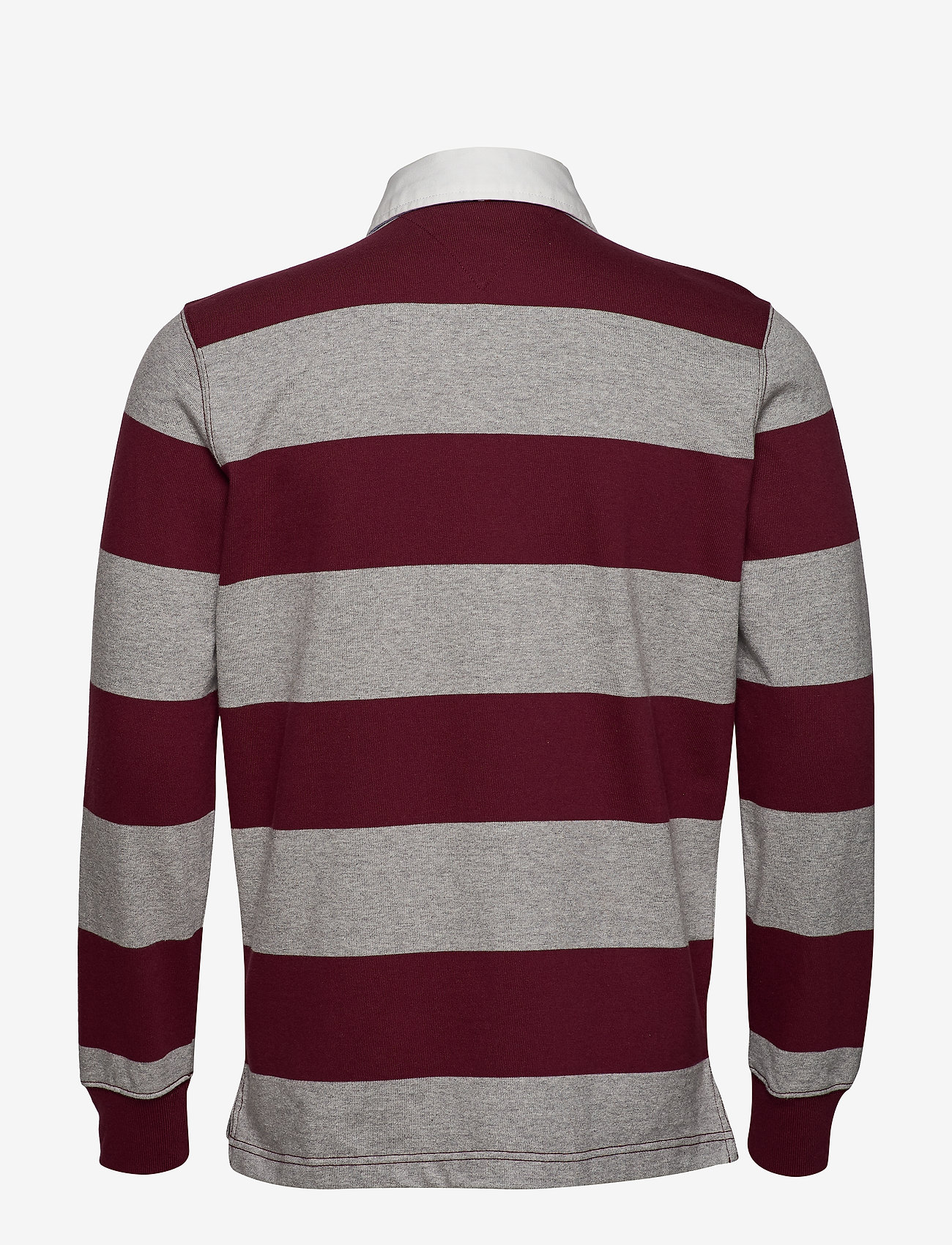Tommy Hilfiger - ICONIC BLOCK STRIPE RUGBY - cloud heather  / tawny port - 1