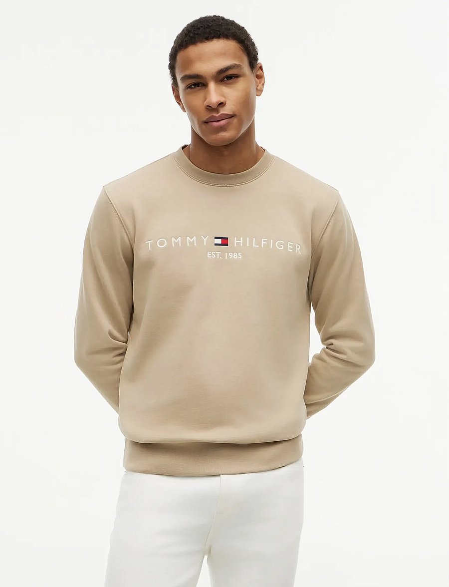 Tommy Hilfiger - TOMMY LOGO SWEATSHIRT - dressipluusid - batique khaki - 0