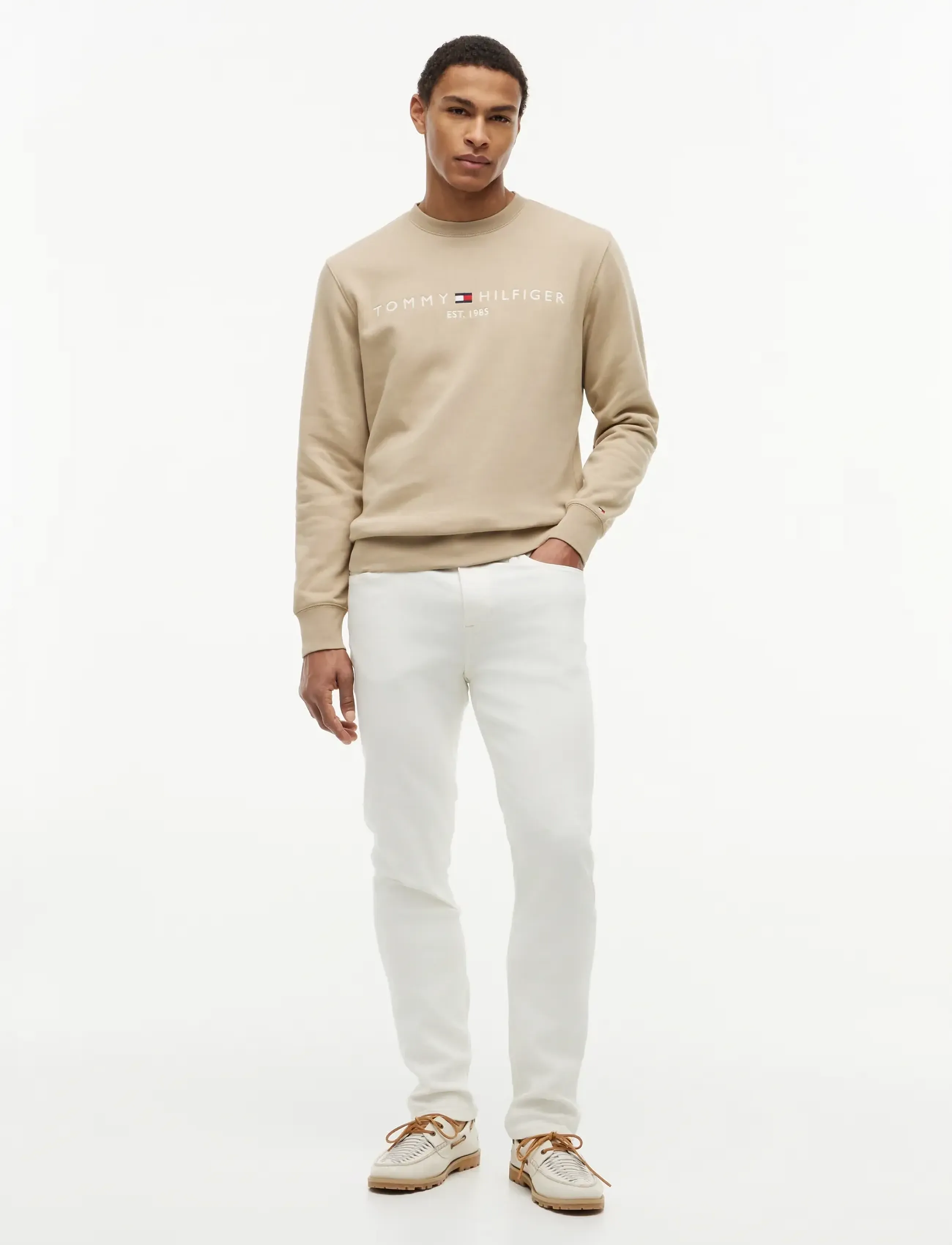 Tommy Hilfiger - TOMMY LOGO SWEATSHIRT - dressipluusid - batique khaki - 4
