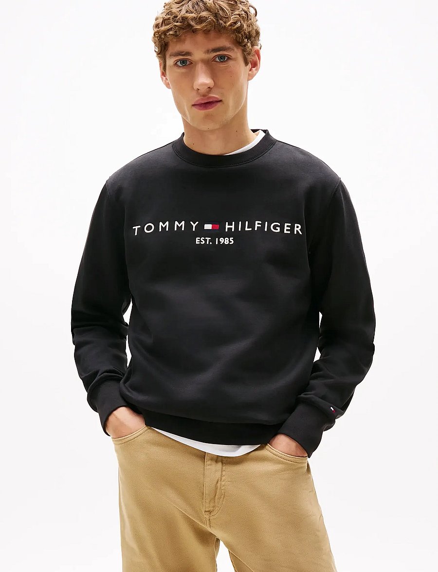 Tommy Hilfiger - TOMMY LOGO SWEATSHIRT - dressipluusid - black - 0