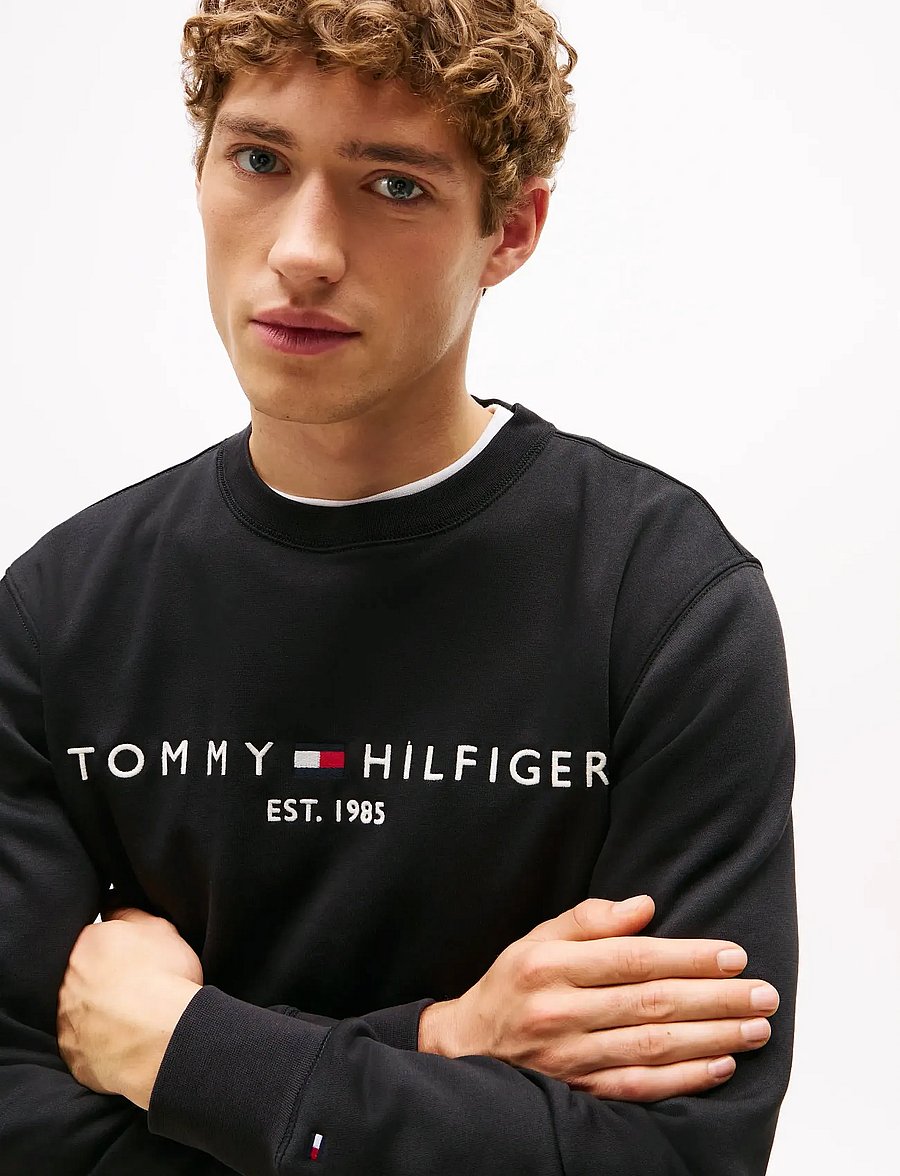 Tommy Hilfiger - TOMMY LOGO SWEATSHIRT - dressipluusid - black - 5