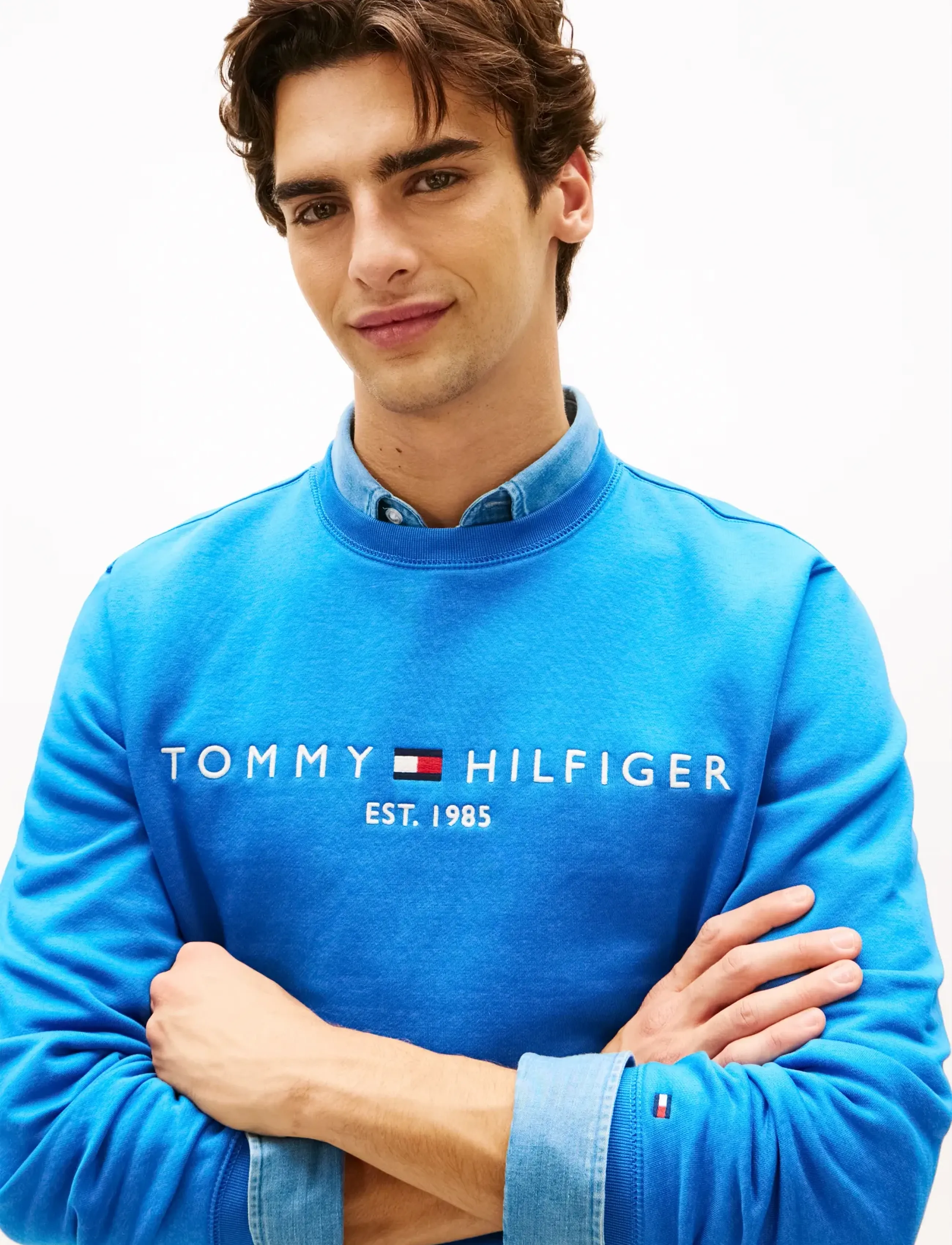 Tommy Hilfiger - TOMMY LOGO SWEATSHIRT - vacation essentials - blue orbit - 4