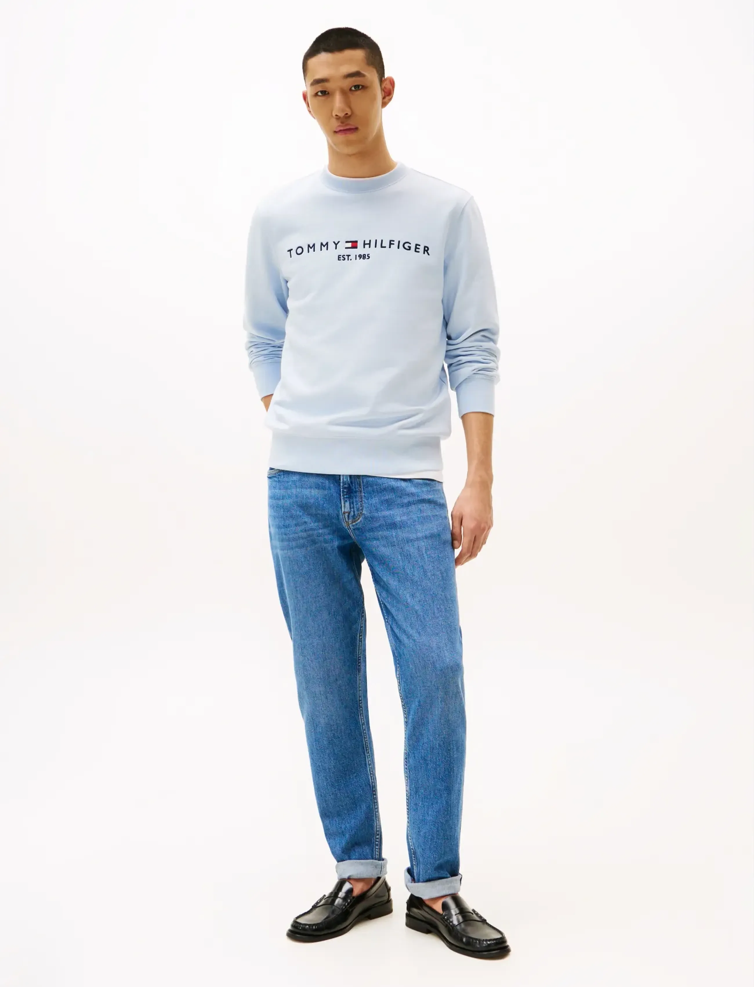 Tommy Hilfiger - TOMMY LOGO SWEATSHIRT - vacation essentials - breezy blue - 4