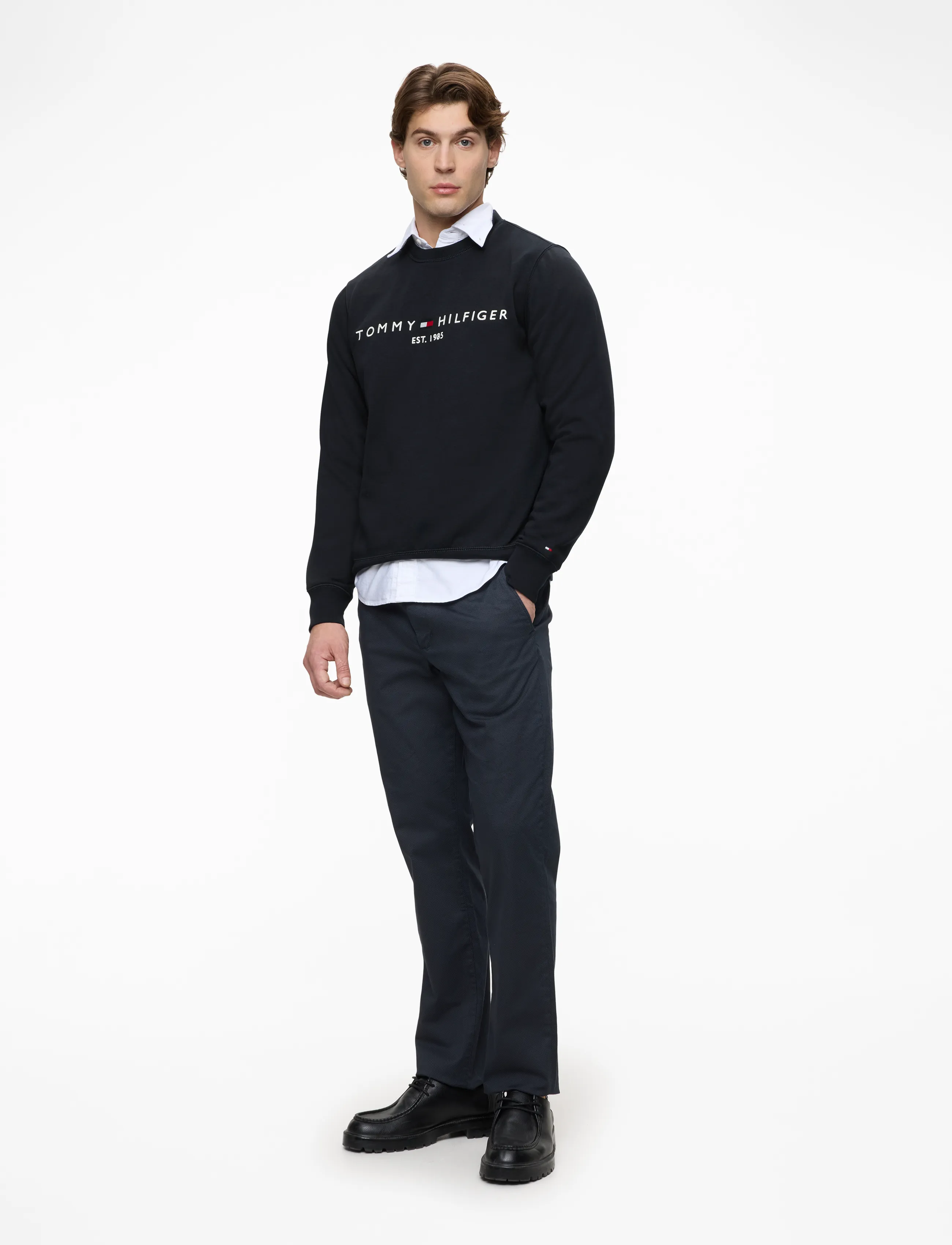 Tommy Hilfiger - TOMMY LOGO SWEATSHIRT - hettupeysur - desert sky - 2