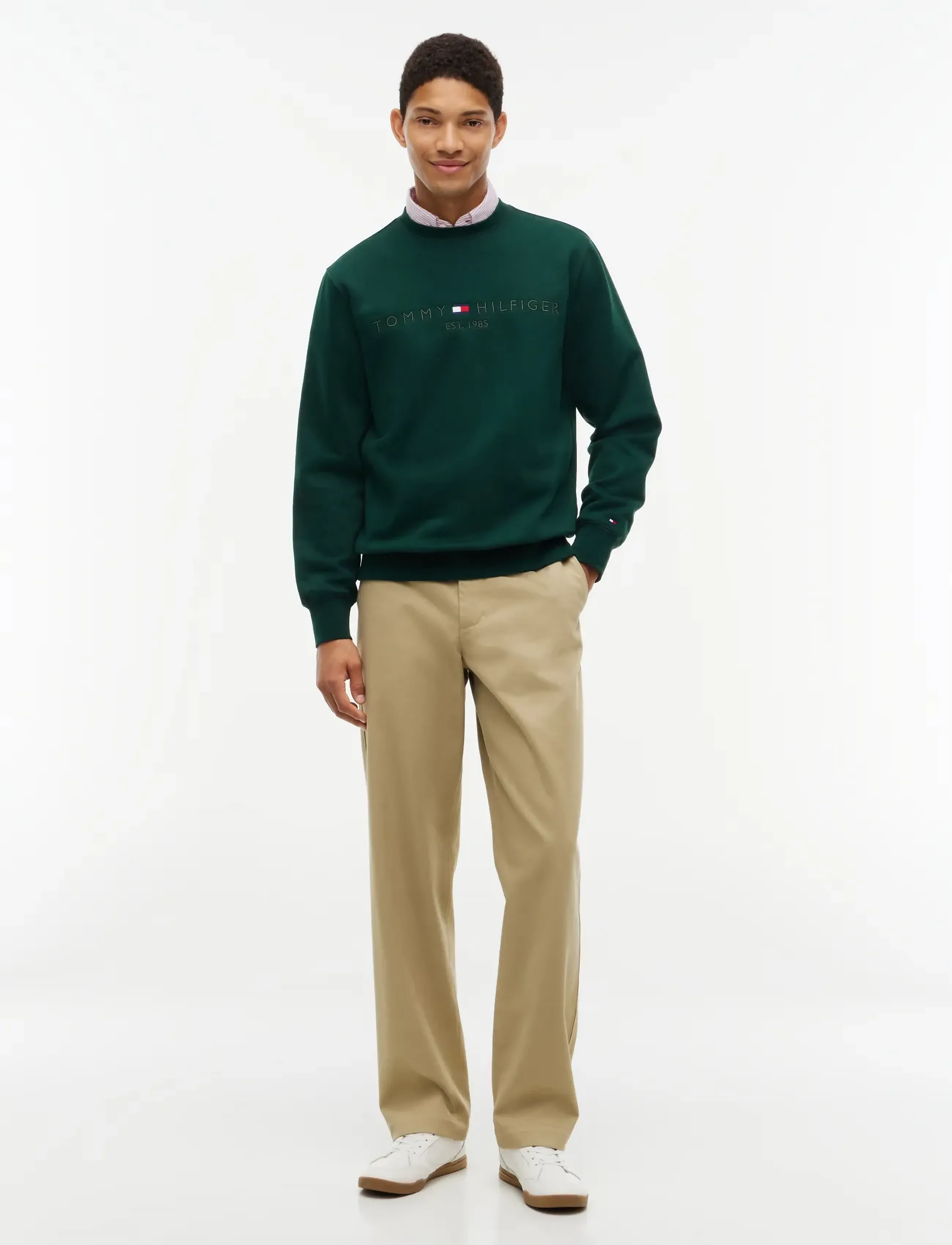 Tommy Hilfiger - TOMMY LOGO SWEATSHIRT - sweatshirts - nocturnal green  tonal - 4