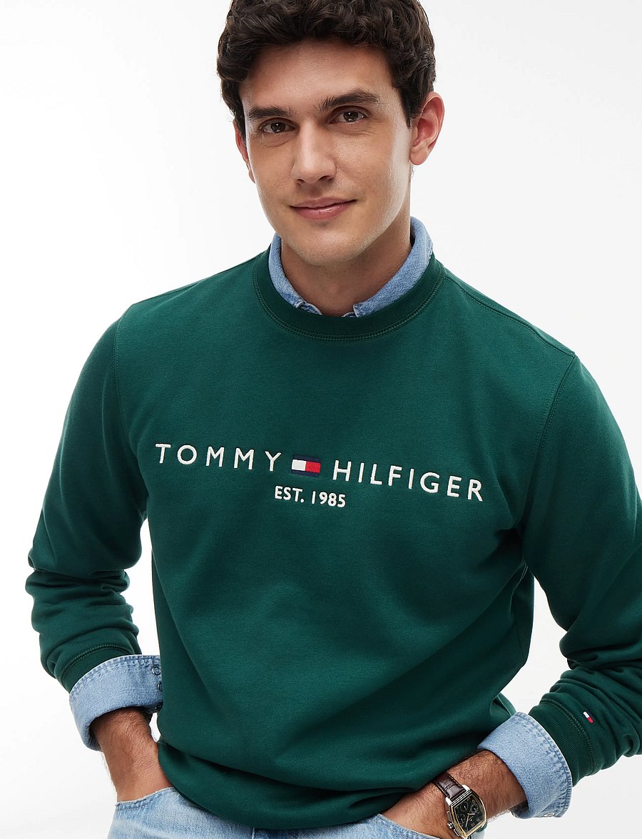 Tommy Hilfiger - TOMMY LOGO SWEATSHIRT - sweats - ornamental green - 4