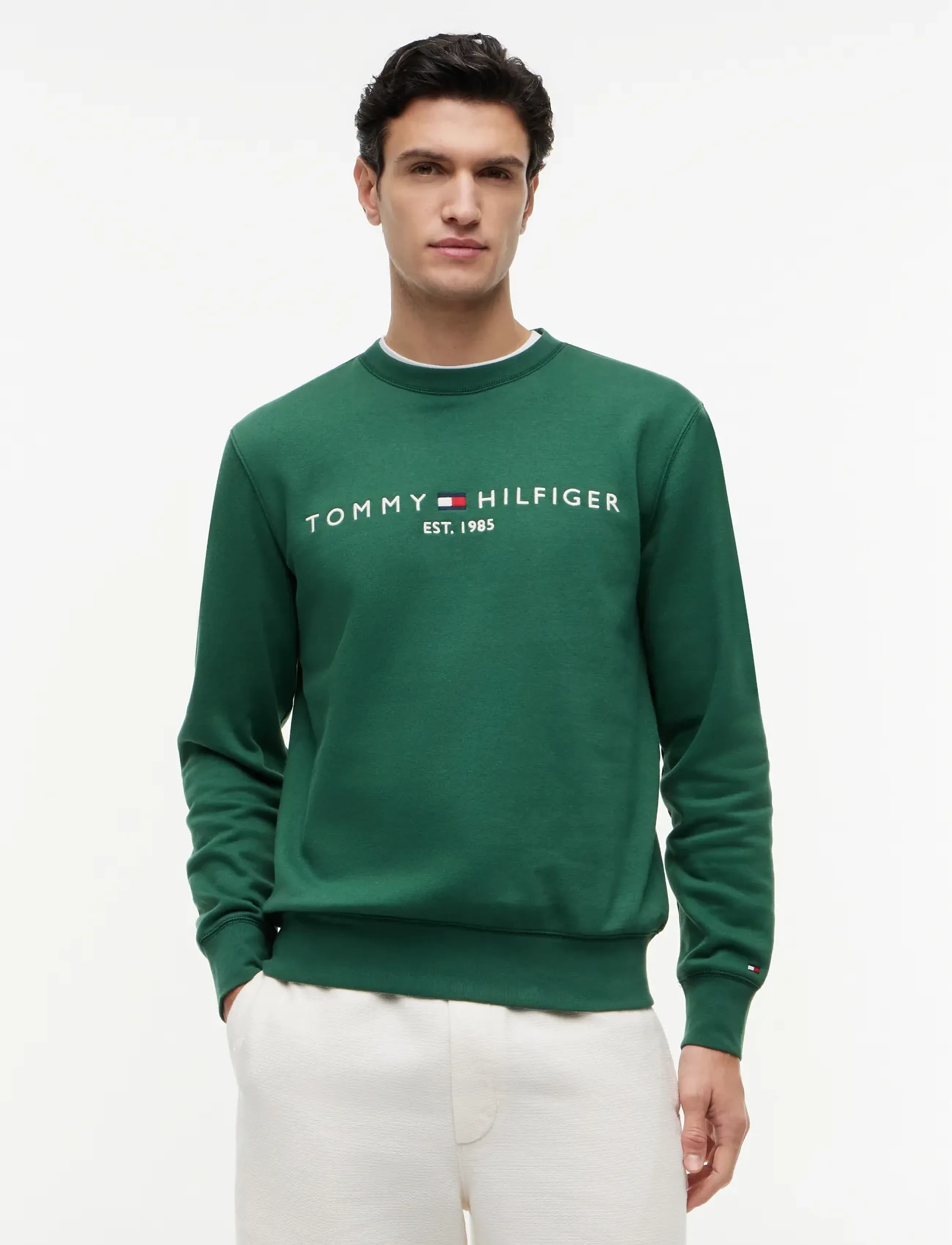 Tommy Hilfiger TOMMY LOGO SWEATSHIRT - Sweatshirts & Hoodies - STREET GREEN / green