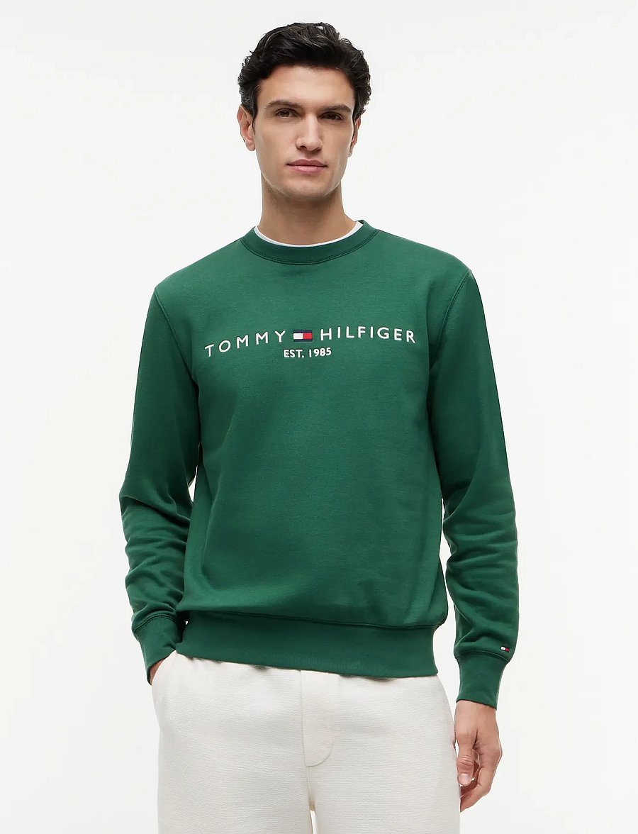 Tommy Hilfiger - TOMMY LOGO SWEATSHIRT - sweatshirts - street green - 0