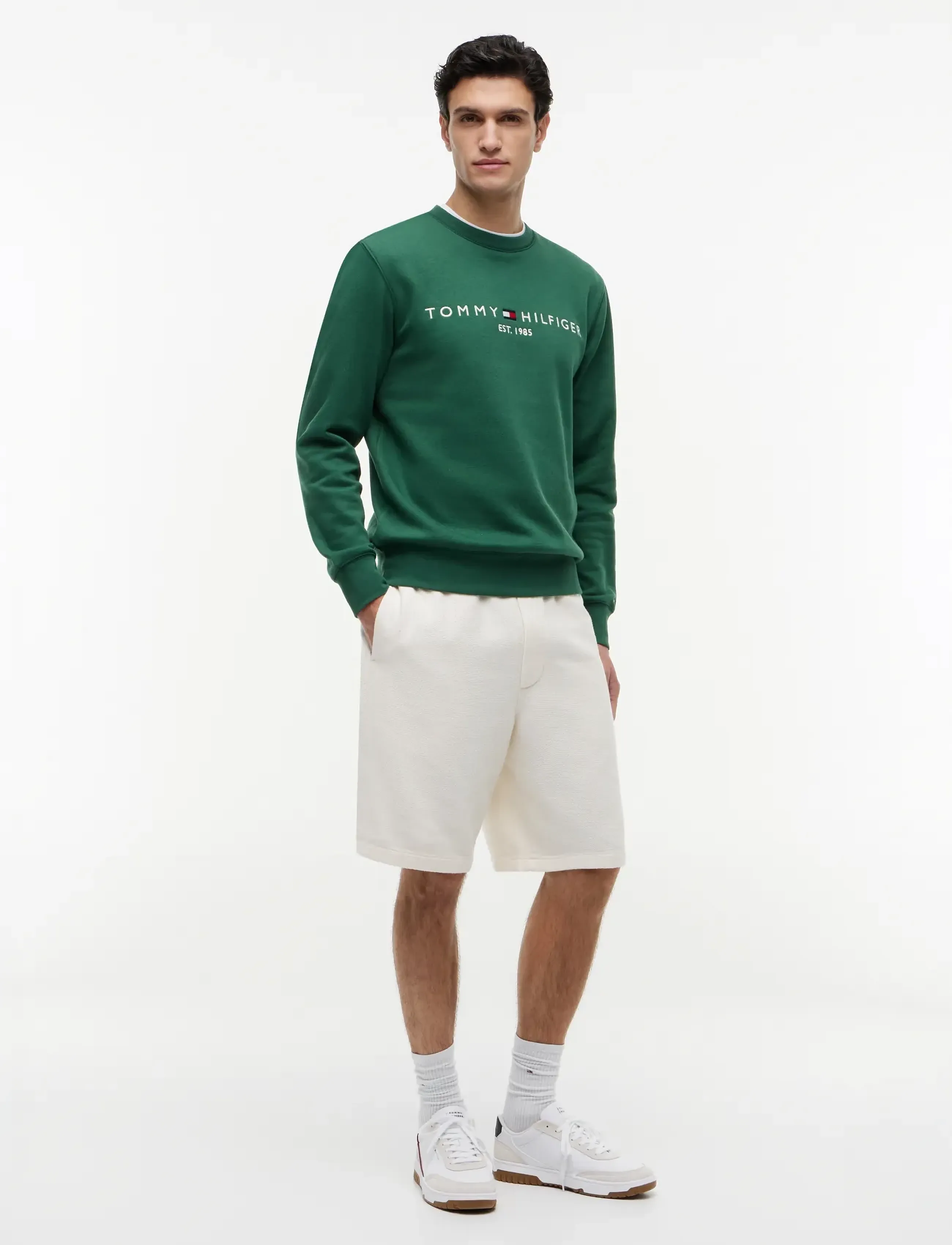 Tommy Hilfiger - TOMMY LOGO SWEATSHIRT - sweatshirts - street green - 4