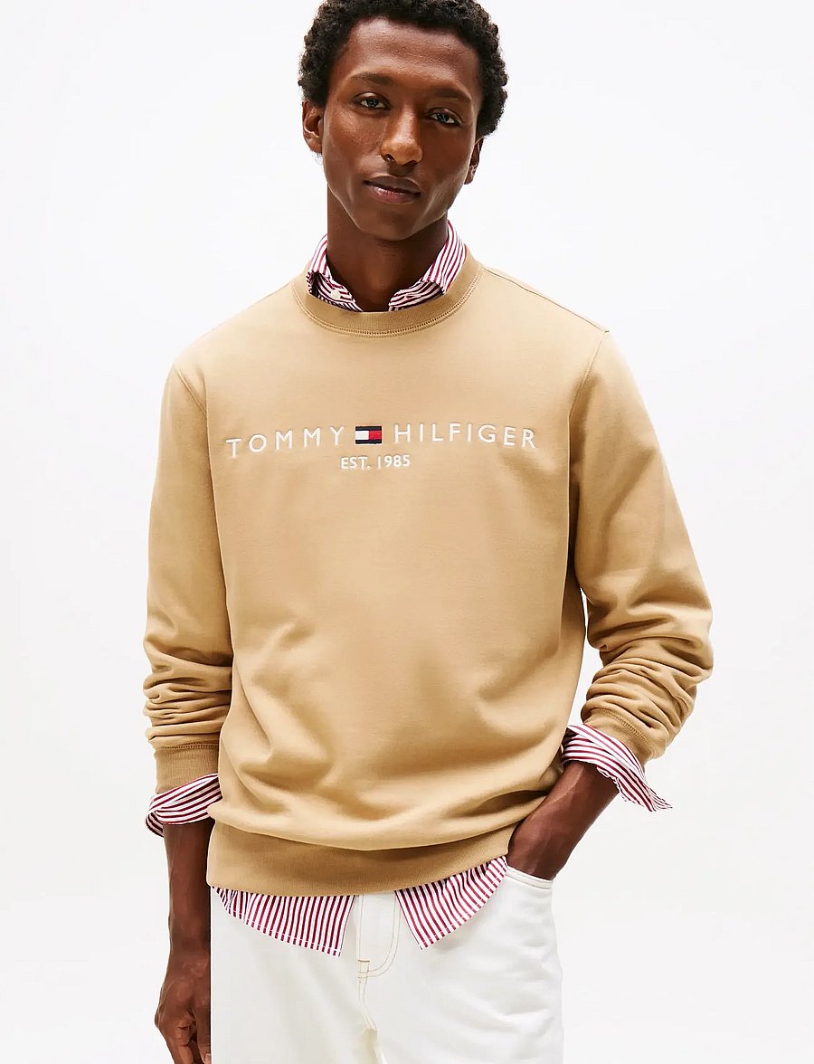 Tommy Hilfiger - TOMMY LOGO SWEATSHIRT - dressipluusid - timeless camel - 0