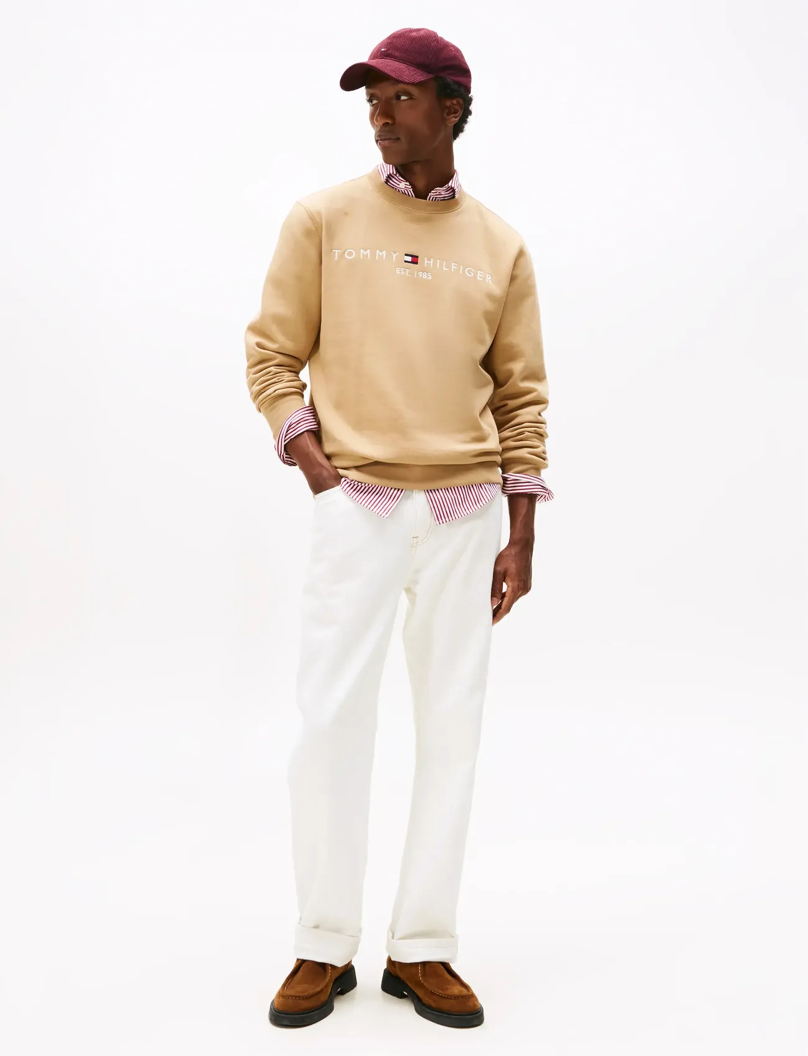 Tommy Hilfiger - TOMMY LOGO SWEATSHIRT - vacation essentials - timeless camel - 2