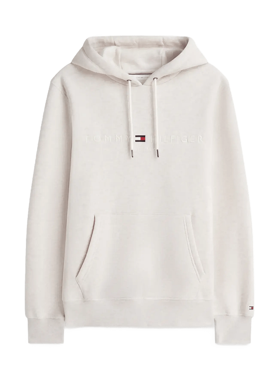 Tommy Hilfiger - TOMMY LOGO HOODY - hættetrøjer - heathered oatmilk tonal - 1
