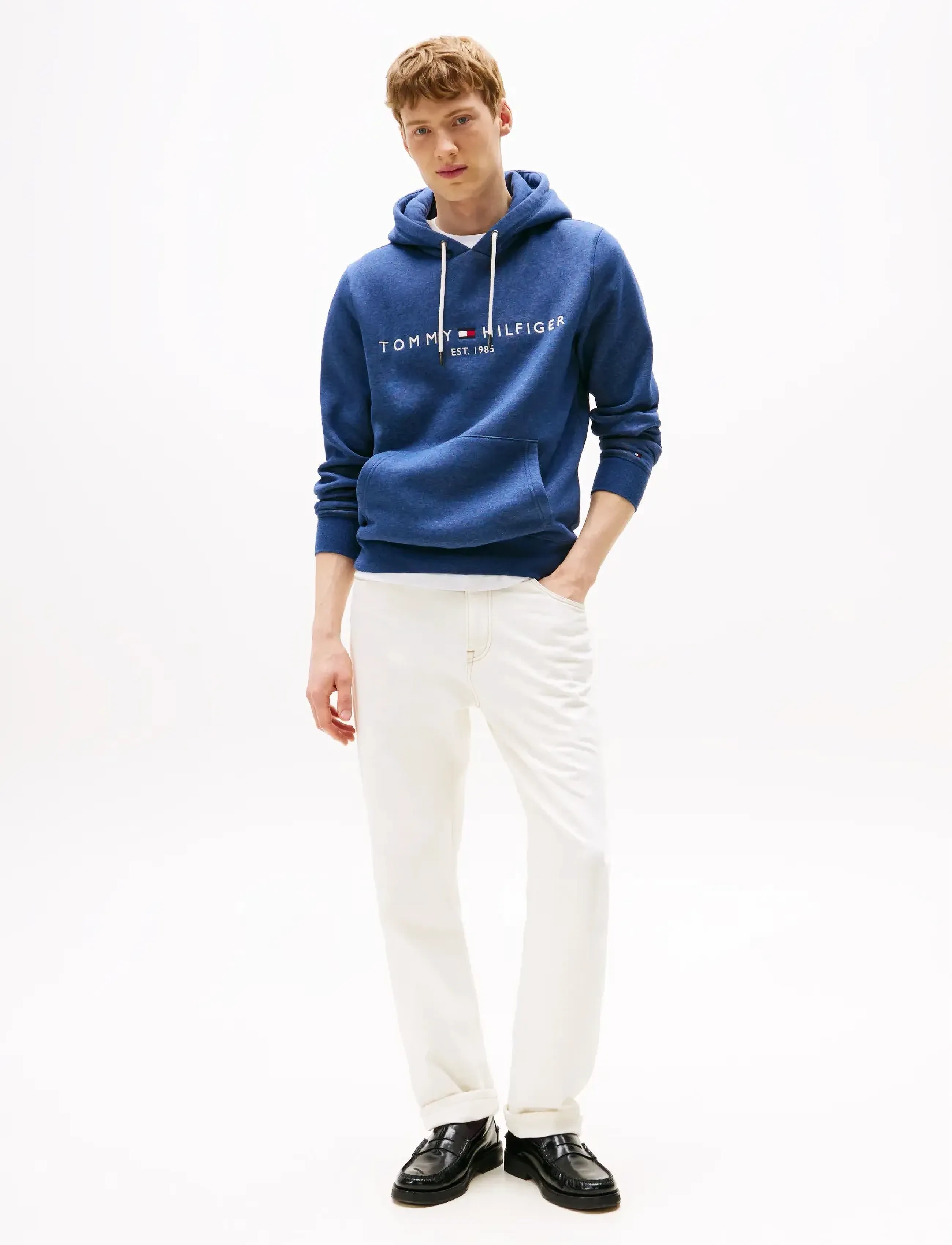 Tommy Hilfiger - TOMMY LOGO HOODY - hættetrøjer - aegean sea heather - 2