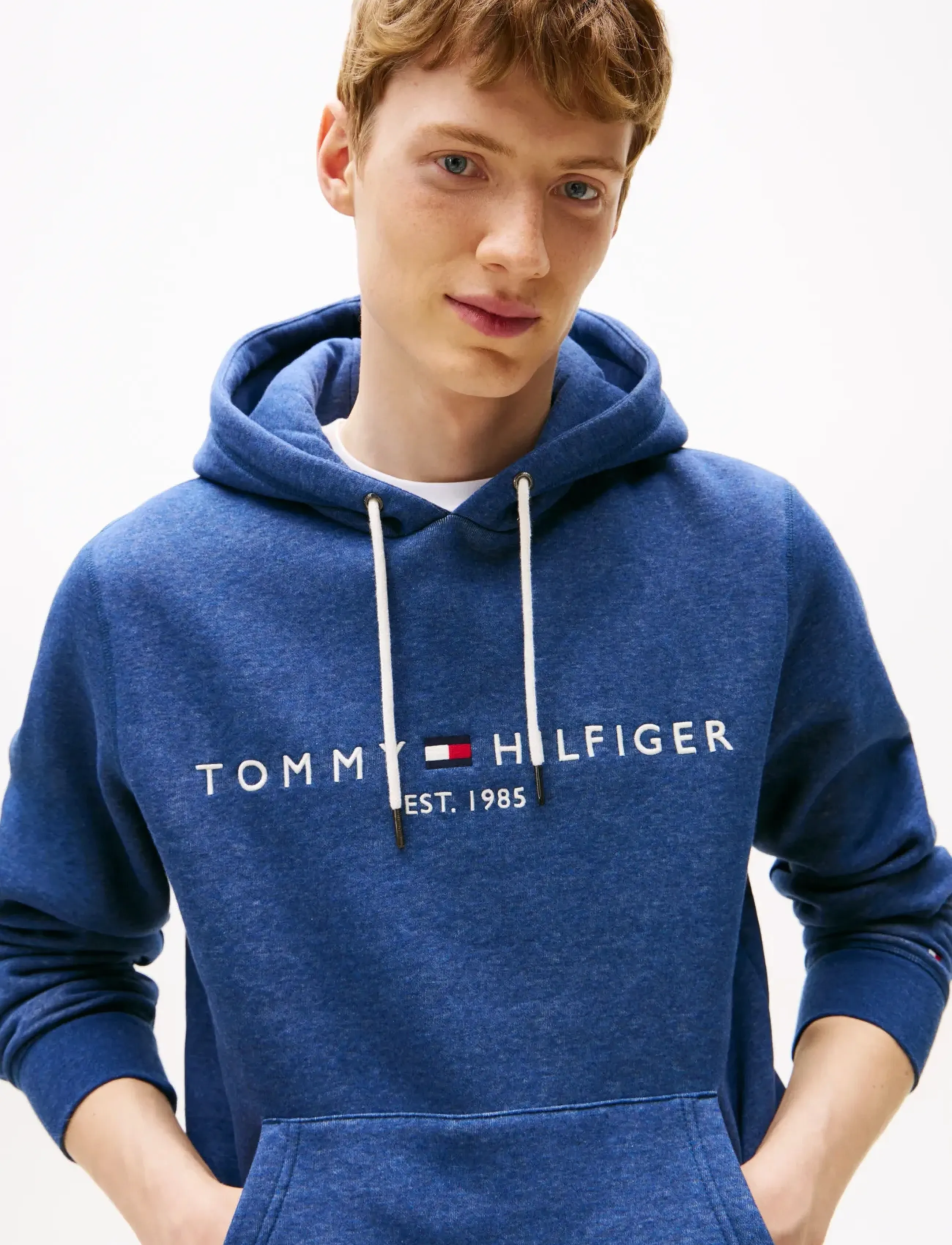Tommy Hilfiger - TOMMY LOGO HOODY - hættetrøjer - aegean sea heather - 4