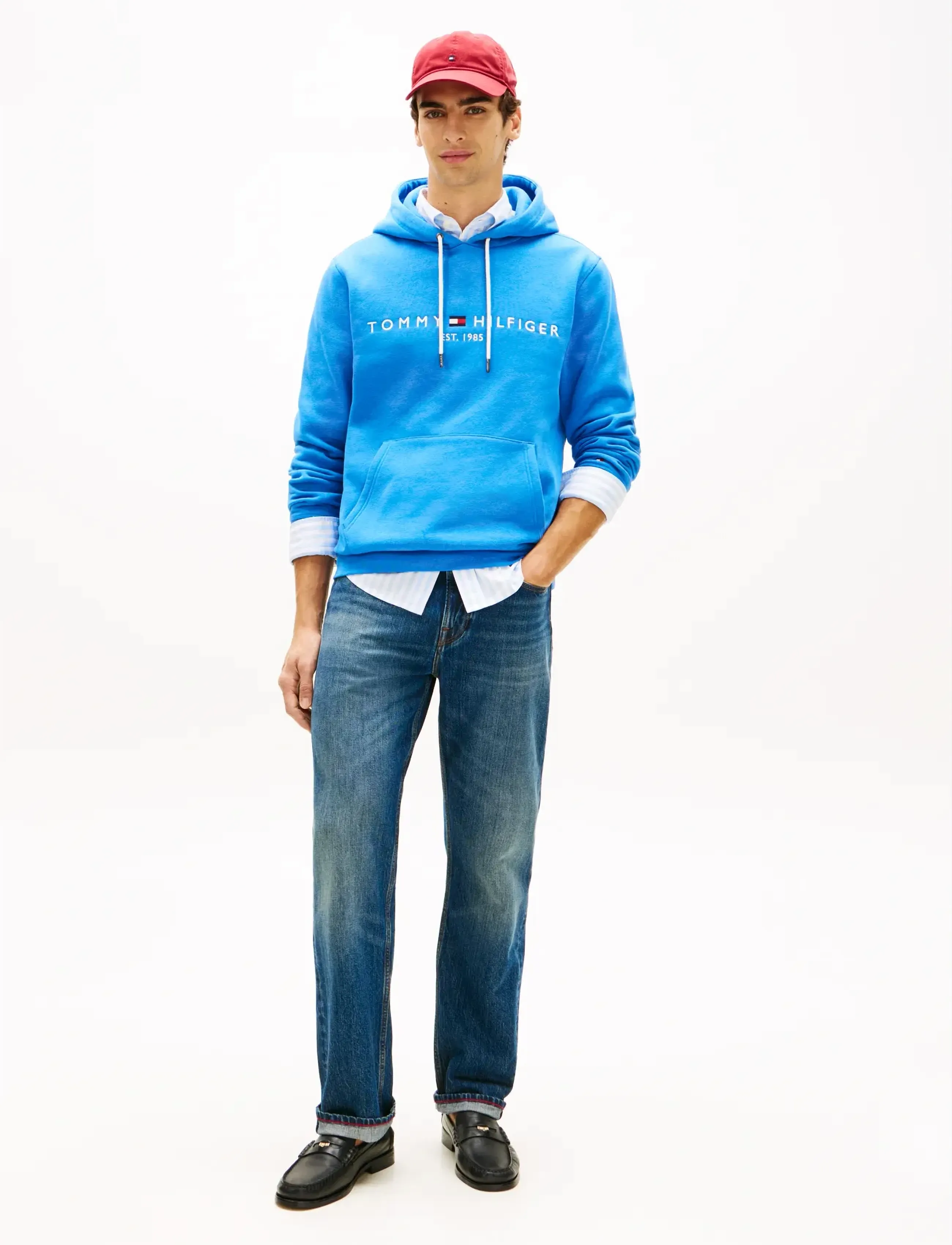 Tommy Hilfiger - TOMMY LOGO HOODY - hættetrøjer - blue orbit - 3