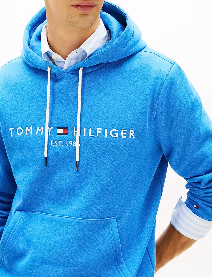 Tommy Hilfiger - TOMMY LOGO HOODY - kapuutsiga dressipluusid - blue orbit - 4
