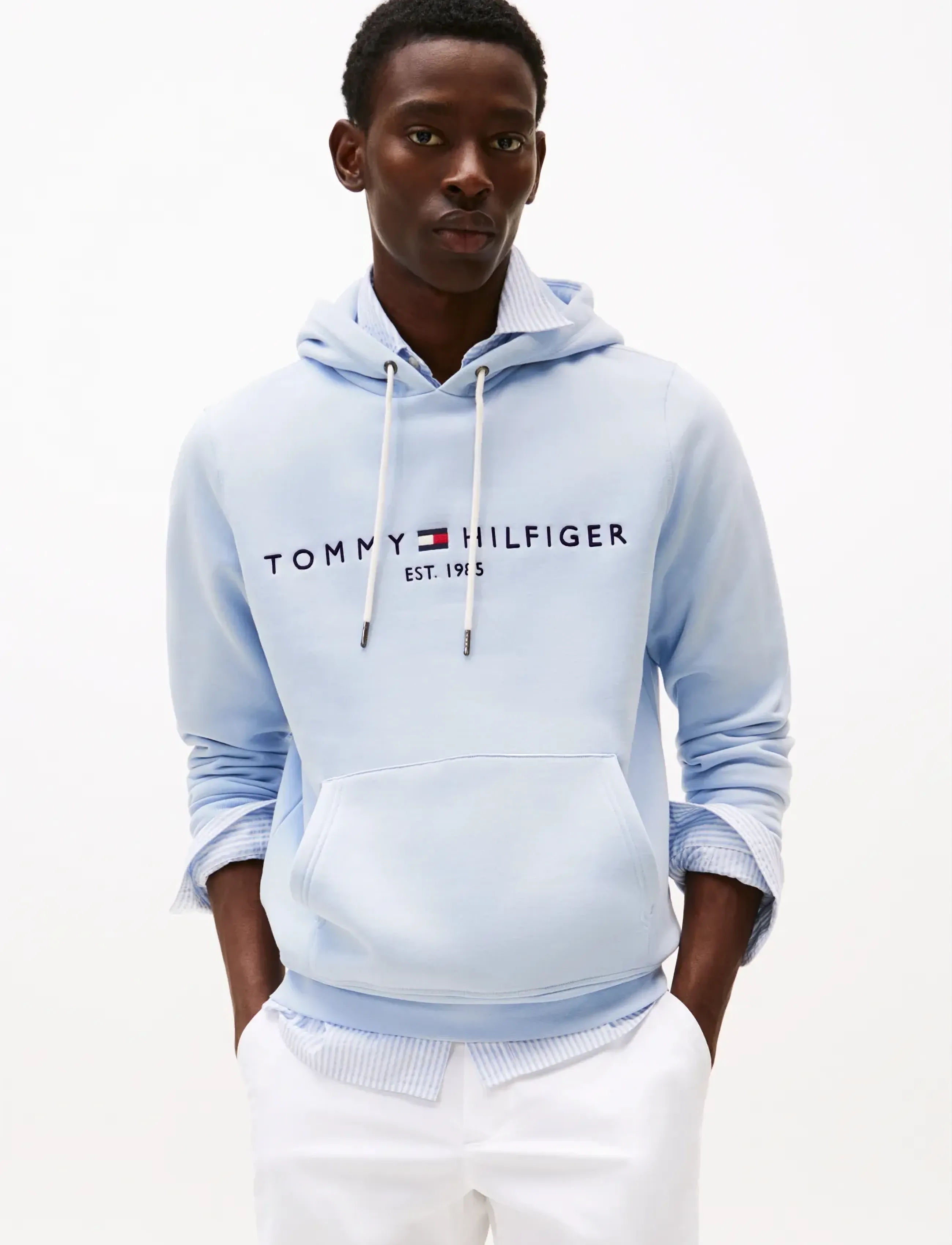 Tommy Hilfiger TOMMY LOGO HOODY - Neue Mode - BREEZY BLUE / blue