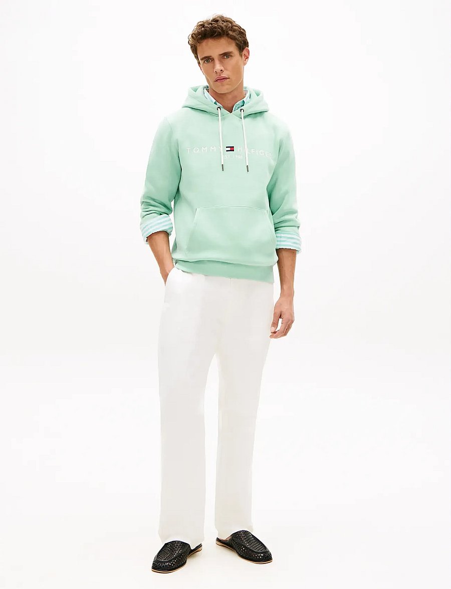Tommy Hilfiger - TOMMY LOGO HOODY - kapuutsiga dressipluusid - crushed mint - 3