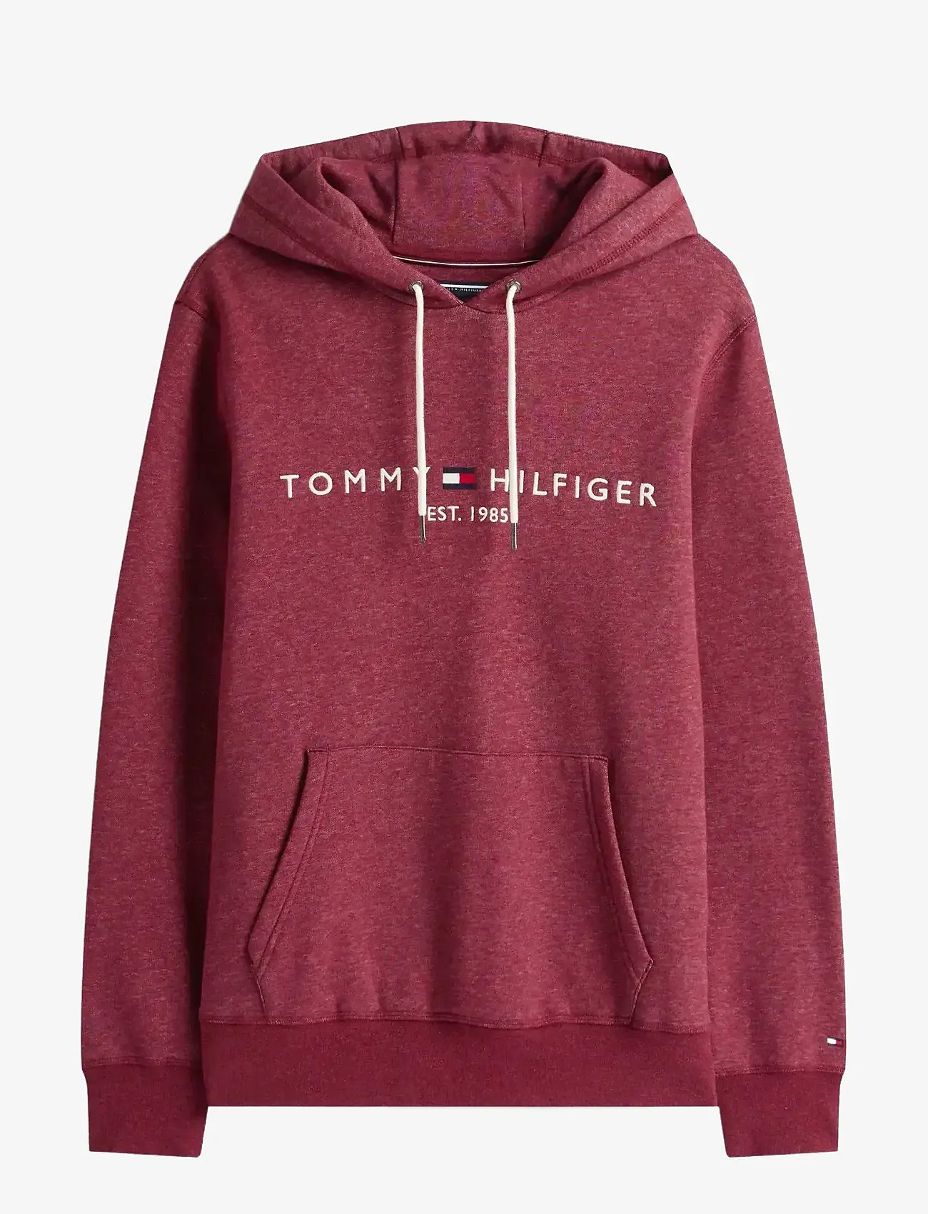 Tommy Hilfiger TOMMY LOGO HOODY - Klær - DEEP ROUGE HEATHER / red