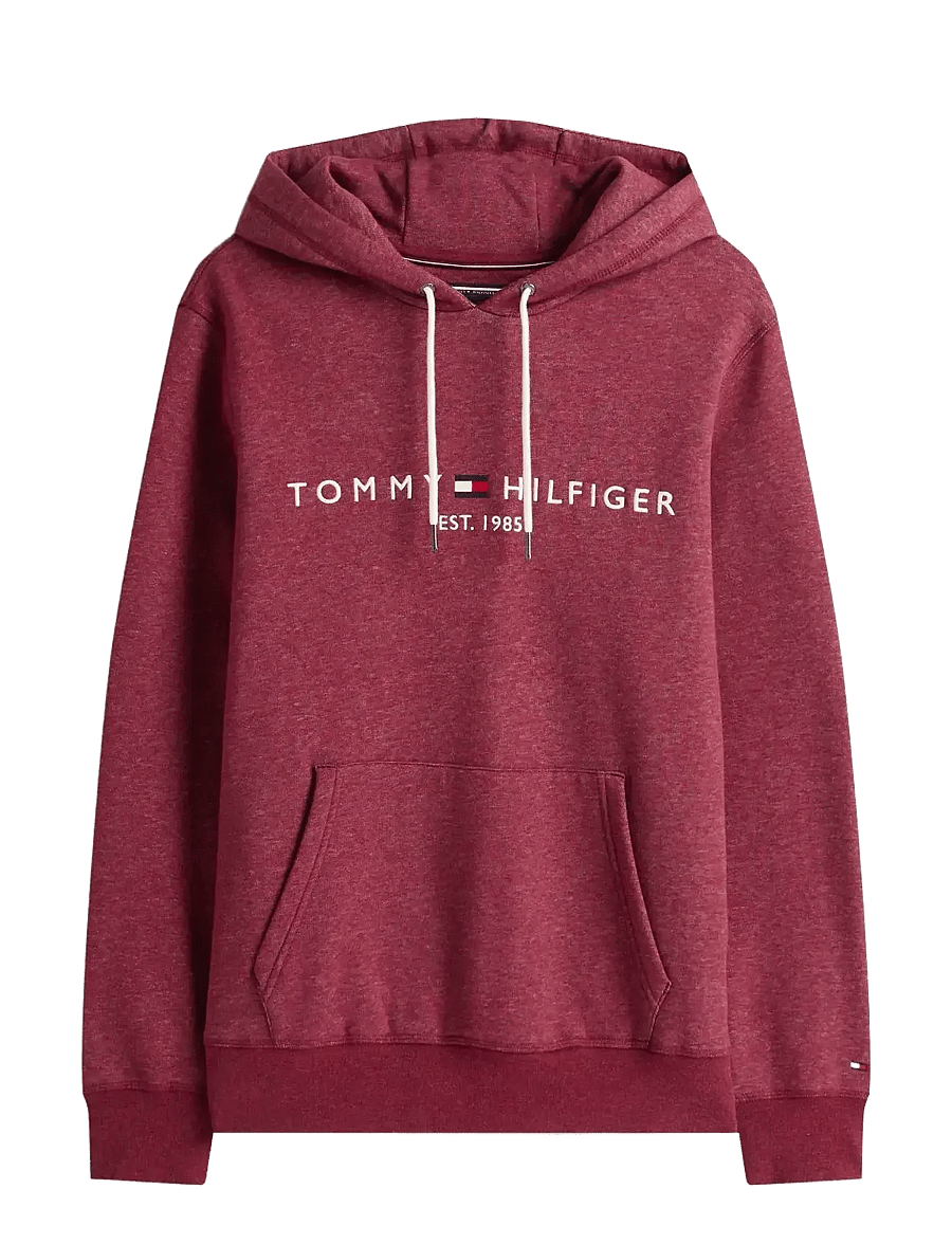 Tommy Hilfiger - TOMMY LOGO HOODY - kapuutsiga dressipluusid - deep rouge heather - 1