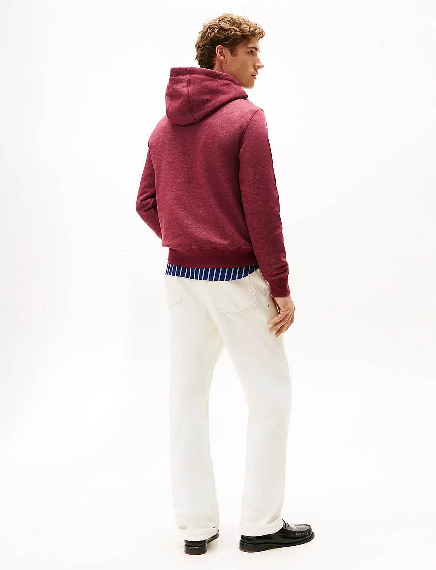 Tommy Hilfiger - TOMMY LOGO HOODY - kapuutsiga dressipluusid - deep rouge heather - 3