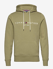 TOMMY LOGO HOODY - FADED OLIVE