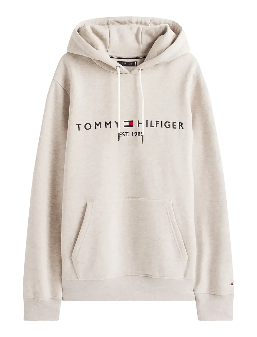 Tommy Hilfiger - TOMMY LOGO HOODY - kapuutsiga dressipluusid - heathered pebble - 1