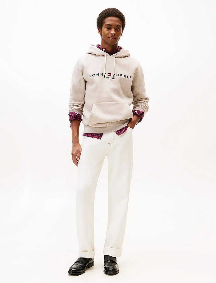 Tommy Hilfiger - TOMMY LOGO HOODY - kapuutsiga dressipluusid - heathered pebble - 2