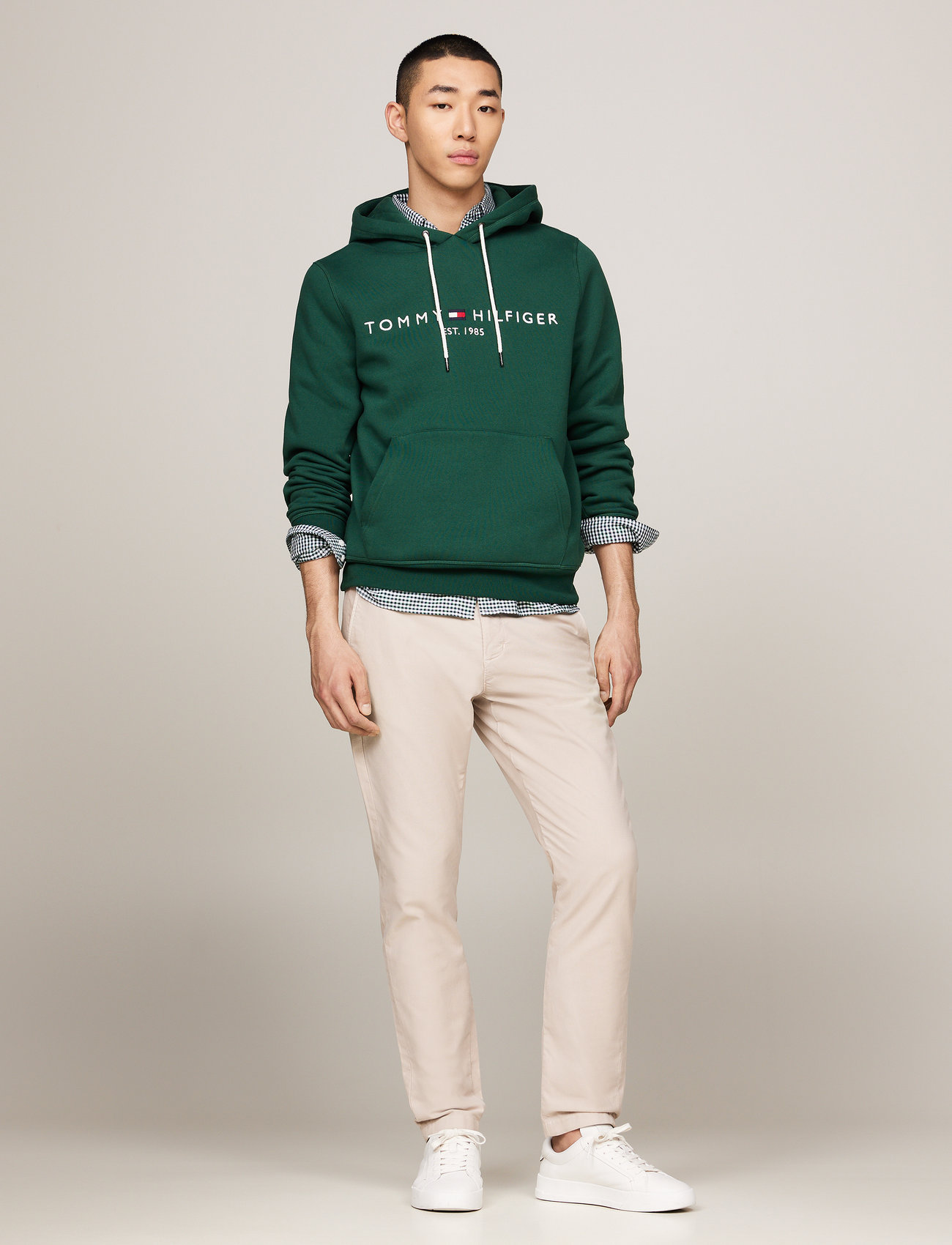 Tommy Hilfiger - TOMMY LOGO HOODY - hættetrøjer - ornamental green - 0