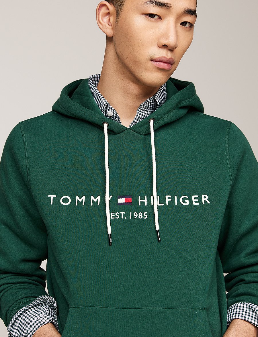 Tommy Hilfiger - TOMMY LOGO HOODY - kapuutsiga dressipluusid - ornamental green - 4