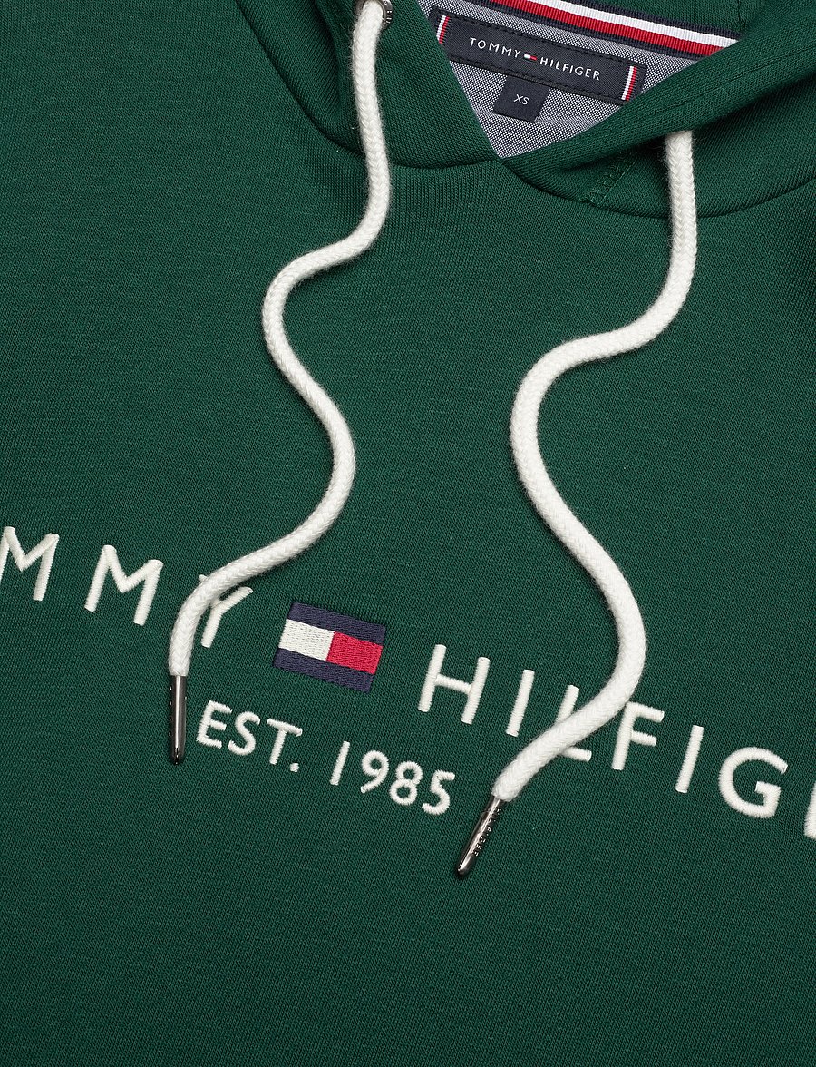 Tommy Hilfiger - TOMMY LOGO HOODY - kapuutsiga dressipluusid - ornamental green - 5