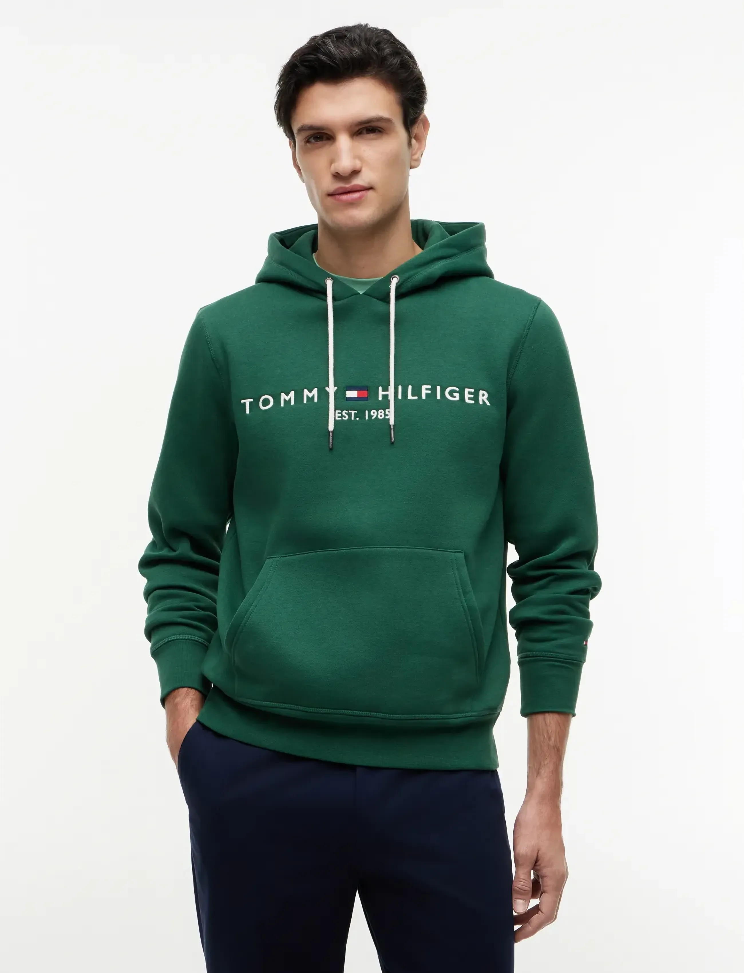 Tommy Hilfiger TOMMY LOGO HOODY - Sweatshirts - STREET GREEN / green