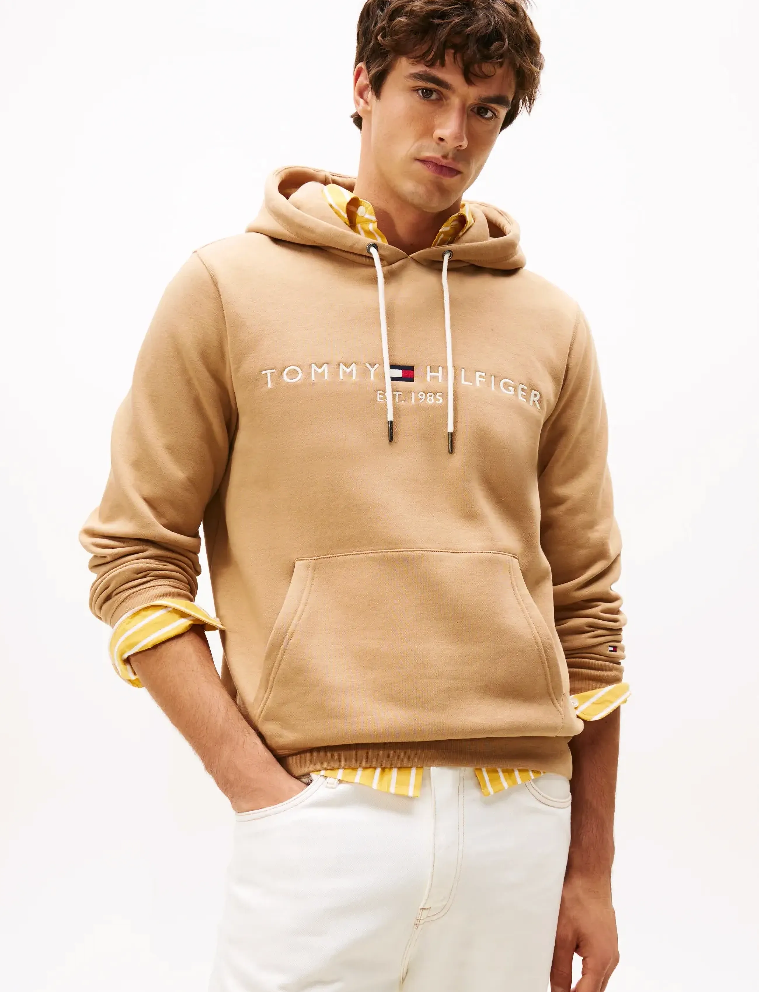 Tommy Hilfiger TOMMY LOGO HOODY - Tommy Hilfiger - TIMELESS CAMEL / brown