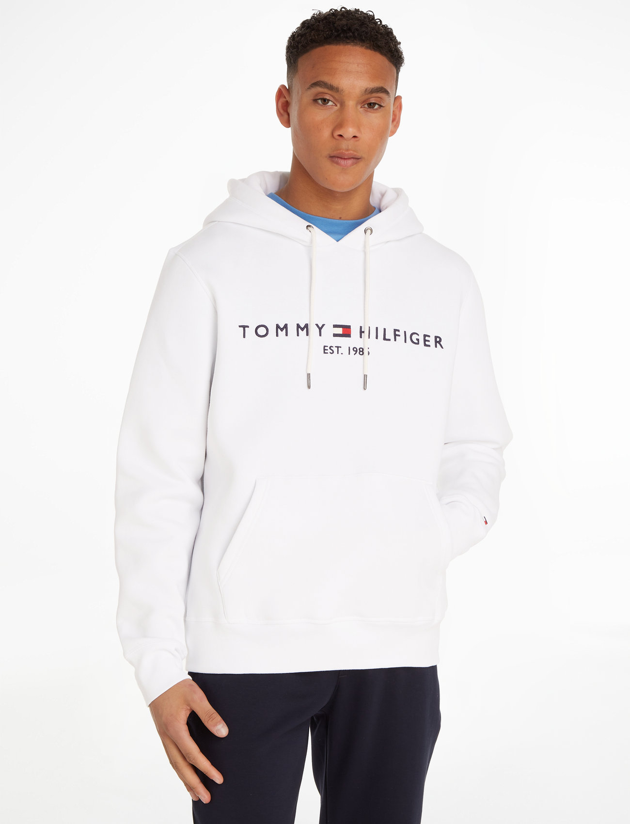 Tommy Hilfiger - TOMMY LOGO HOODY - hoodies - white - 0