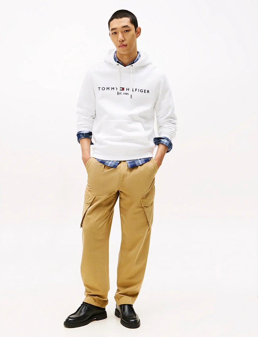 Tommy Hilfiger - TOMMY LOGO HOODY - kapuutsiga dressipluusid - white - 4