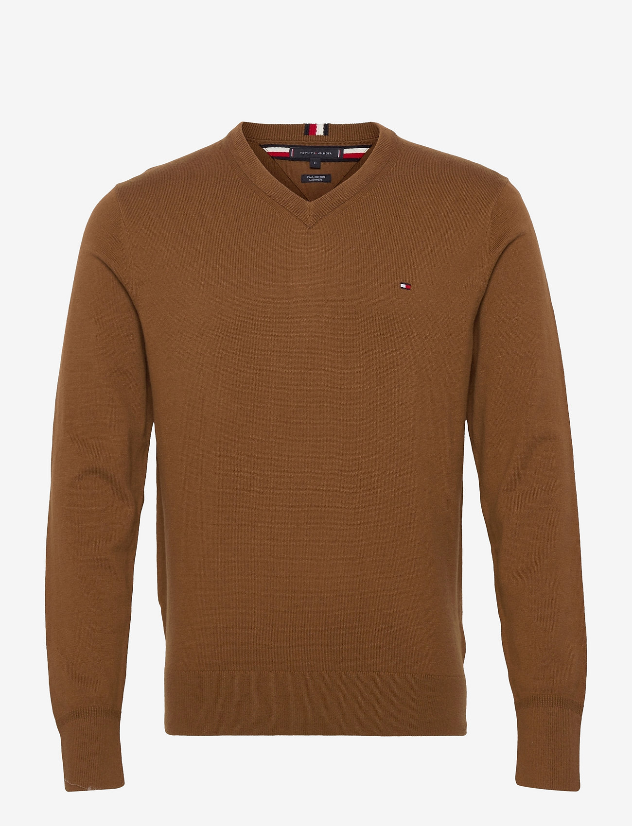 Tommy Hilfiger - PIMA COTTON CASHMERE V NECK - highland khaki - 0