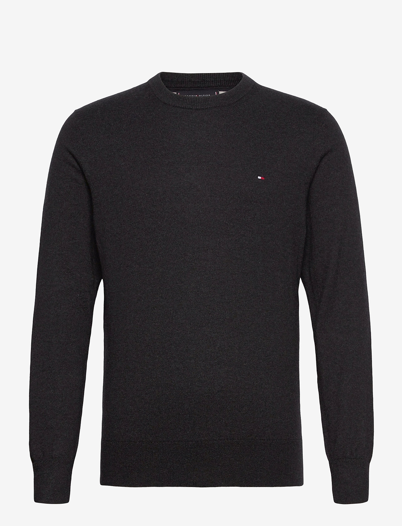 Tommy Hilfiger - PIMA COTTON CASHMERE CREW NECK - jet black heather - 0
