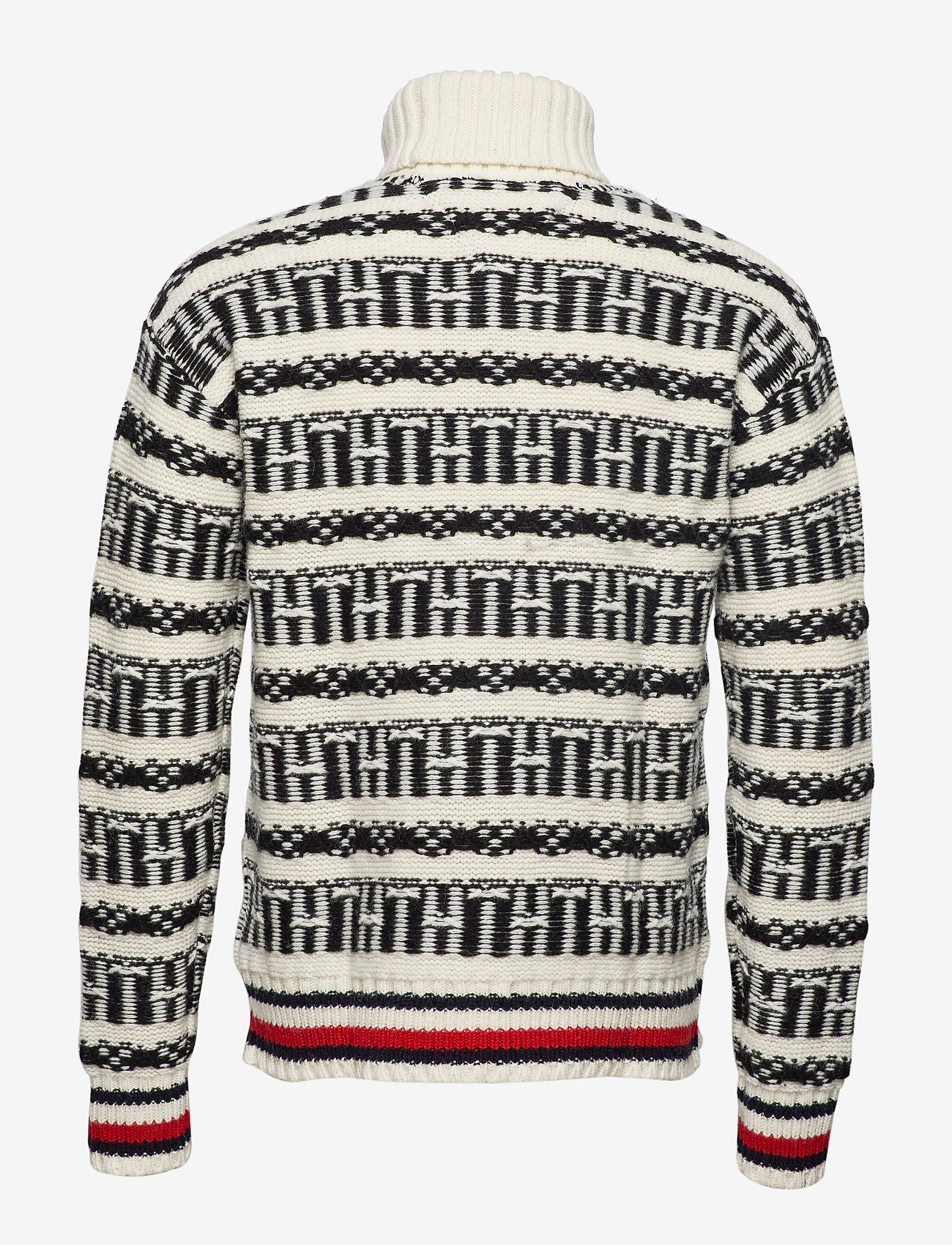 Tommy Hilfiger - OVERSIZED FAIRISLE ROLL NECK - whisper white - 1