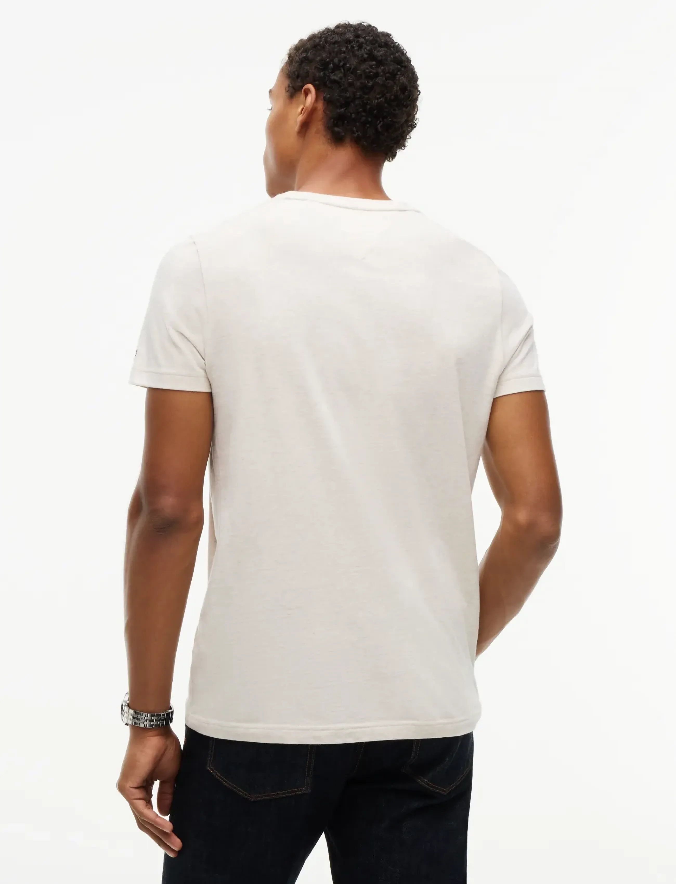 Tommy Hilfiger - TOMMY LOGO T-SHIRT - kortærmede t-shirts - heathered oatmilk  tonal - 2