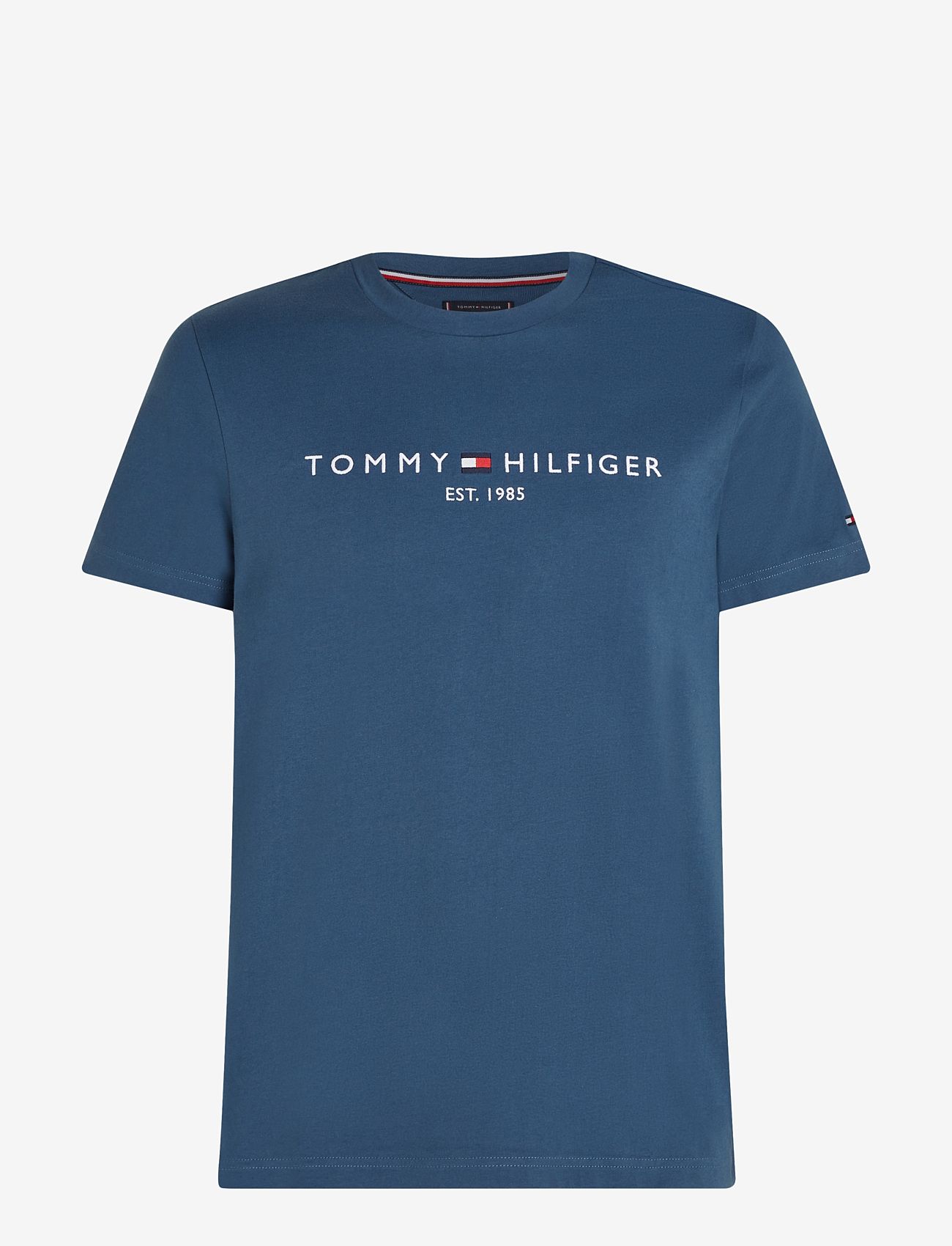 Tommy Hilfiger - TOMMY LOGO TEE - kortærmede t-shirts - aegean sea - 1