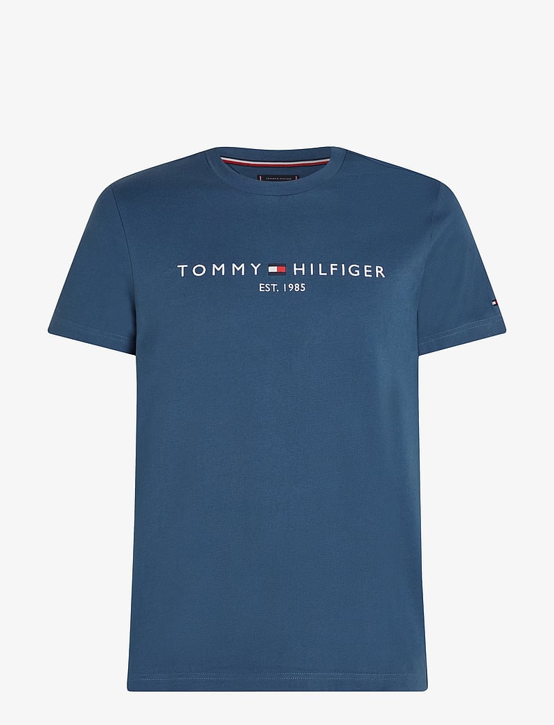 Tommy Hilfiger - TOMMY LOGO TEE - kortærmede t-shirts - aegean sea - 1